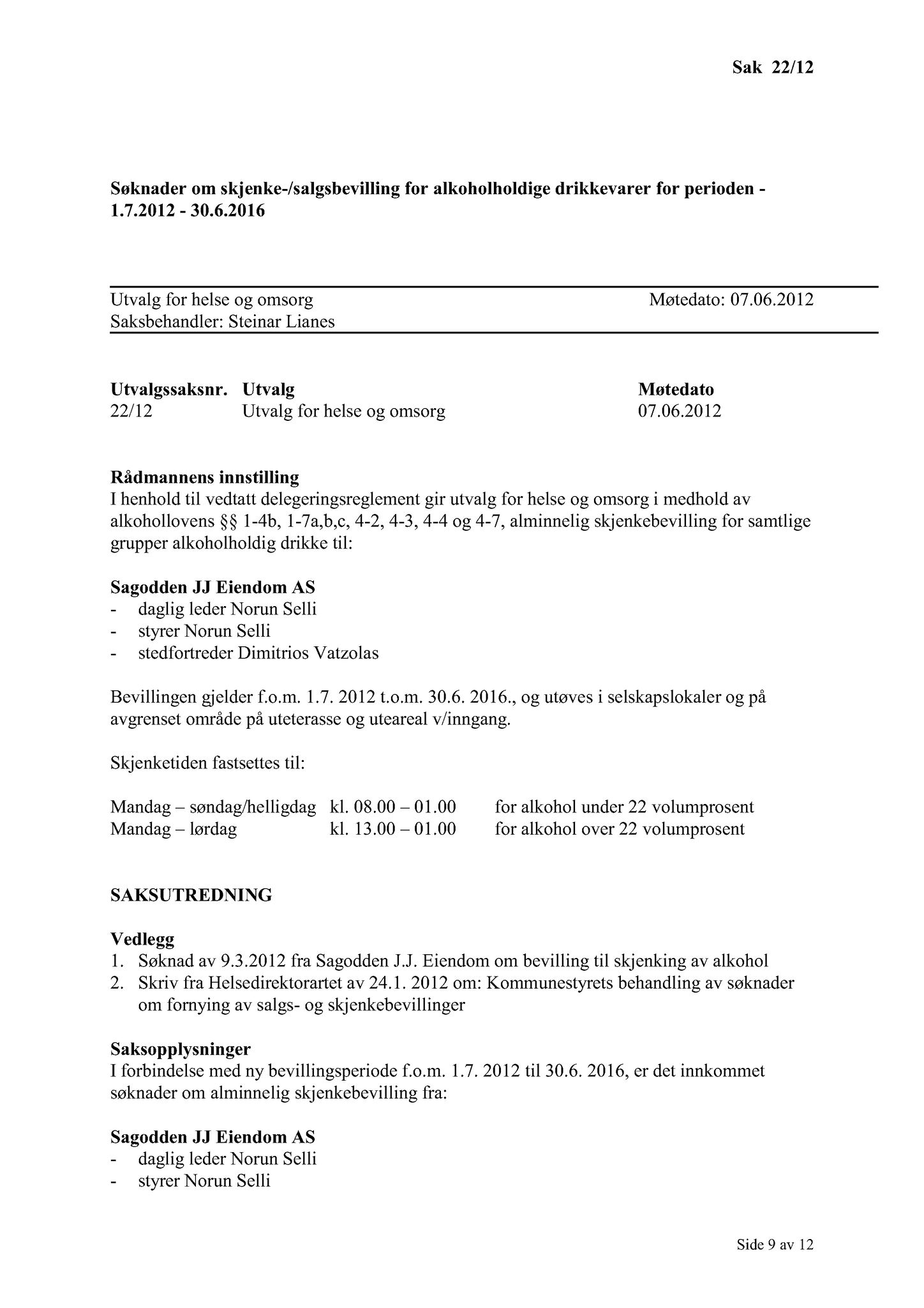 Klæbu Kommune, TRKO/KK/05-UOm/L003: Utvalg for omsorg - Møtedokumenter, 2012, p. 169