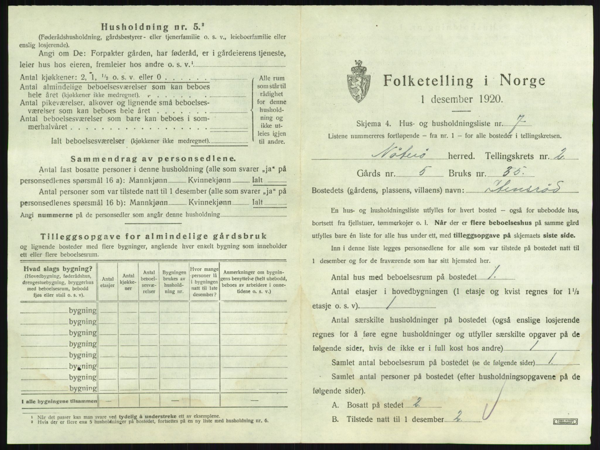 SAKO, 1920 census for Nøtterøy, 1920, p. 267