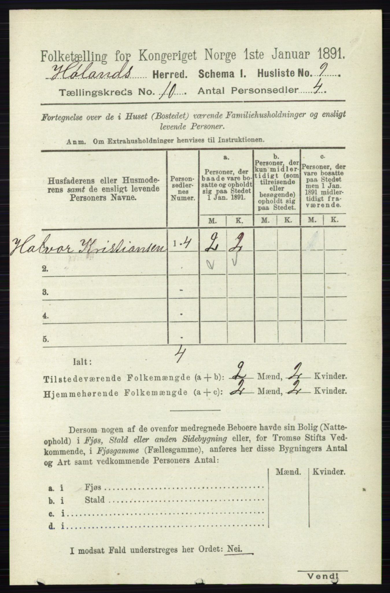 RA, 1891 census for 0221 Høland, 1891, p. 6513