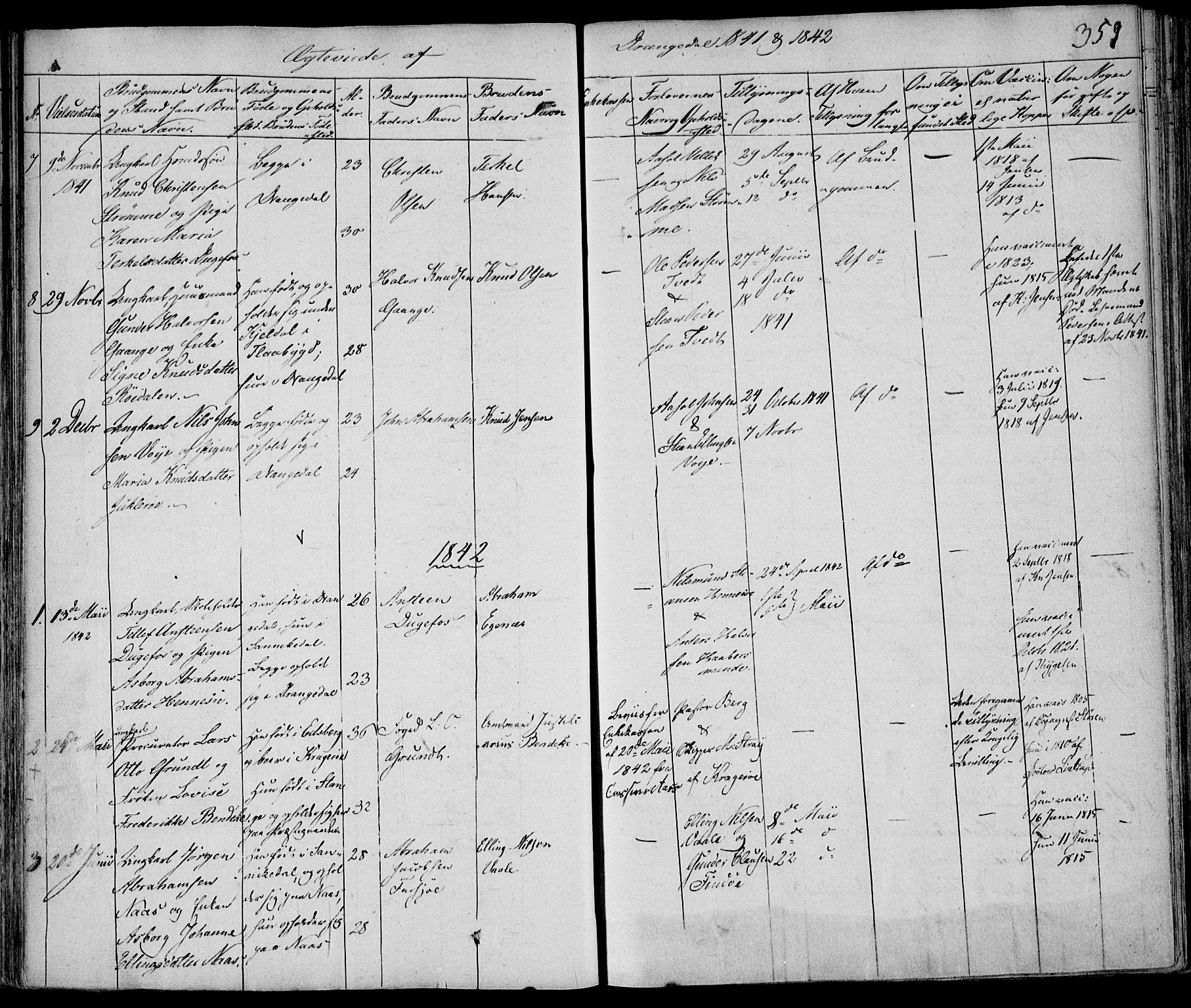 Drangedal kirkebøker, SAKO/A-258/F/Fa/L0007a: Parish register (official) no. 7a, 1837-1856, p. 359