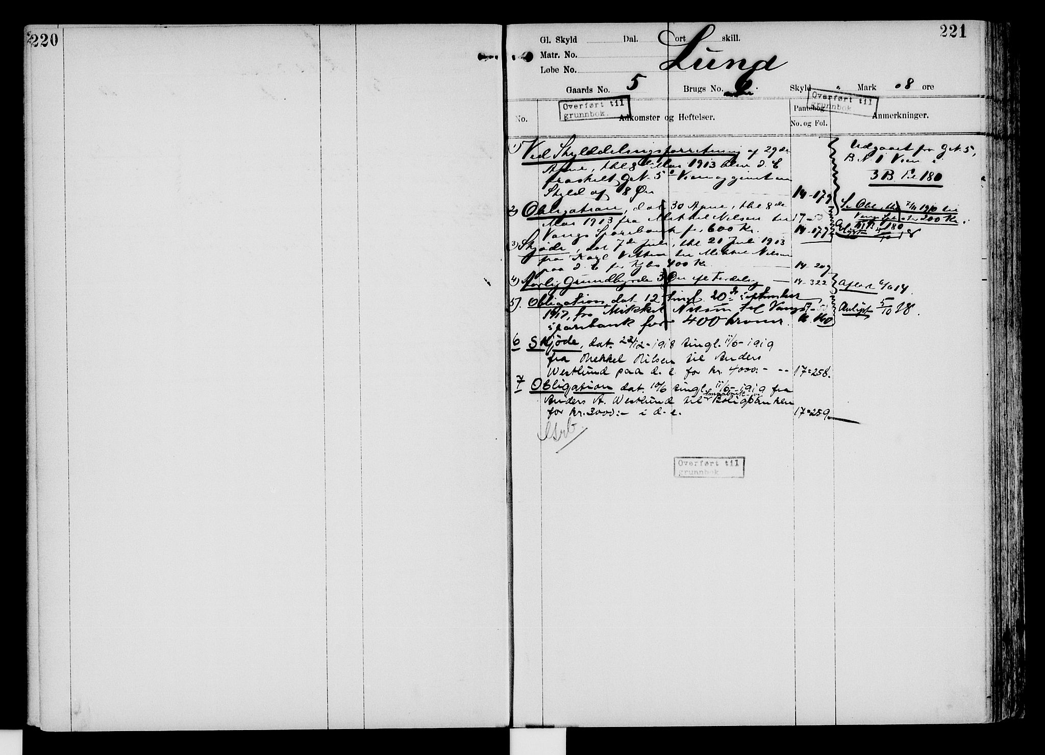 Nord-Hedmark sorenskriveri, SAH/TING-012/H/Ha/Had/Hade/L0004: Mortgage register no. 4.4, 1910-1940, p. 220-221