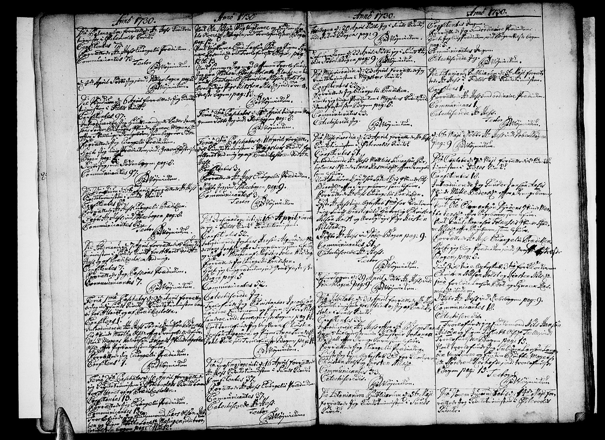 Sund sokneprestembete, AV/SAB-A-99930: Parish register (official) no. A 1, 1729-1740