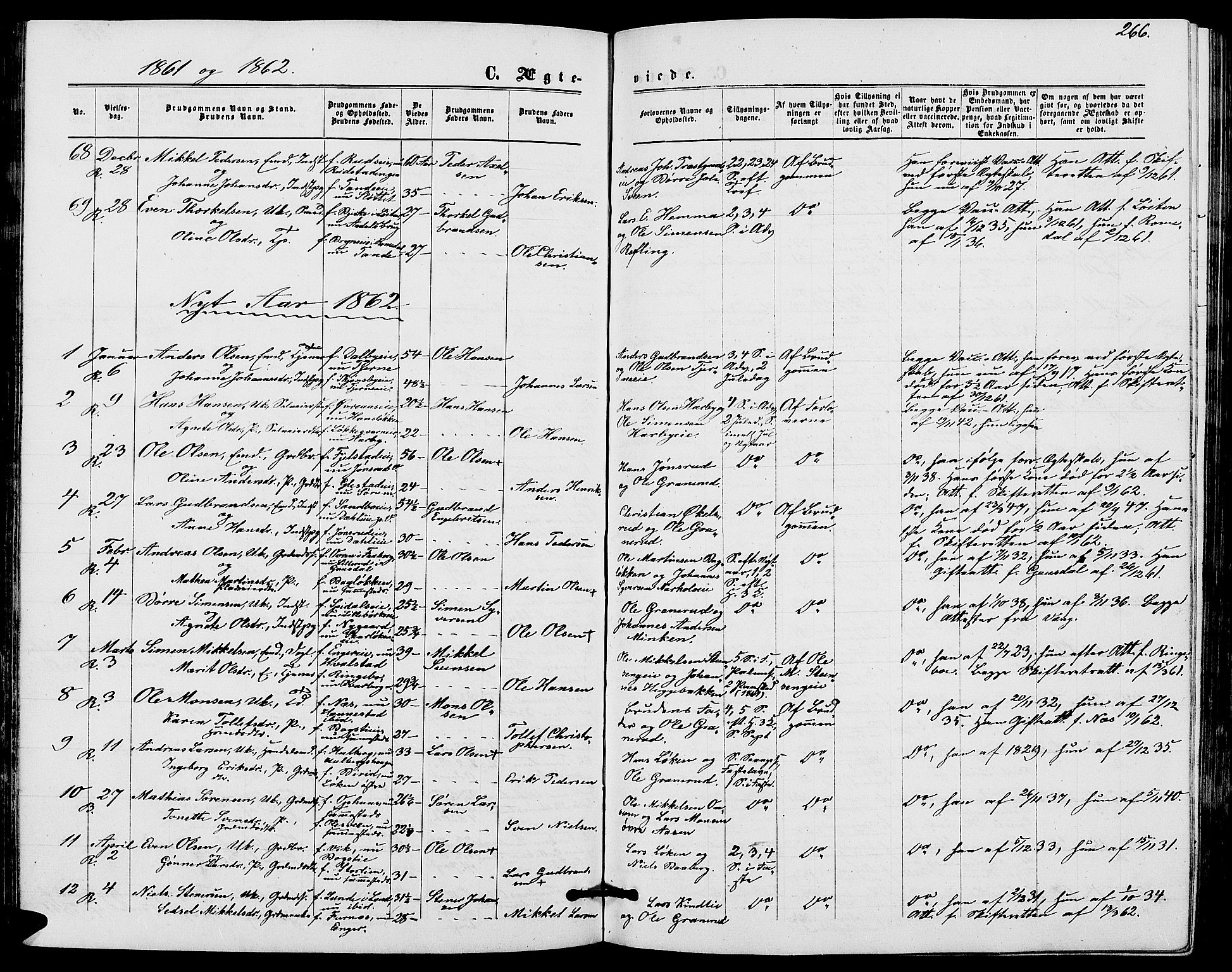 Ringsaker prestekontor, AV/SAH-PREST-014/L/La/L0007: Parish register (copy) no. 7, 1861-1869, p. 266a