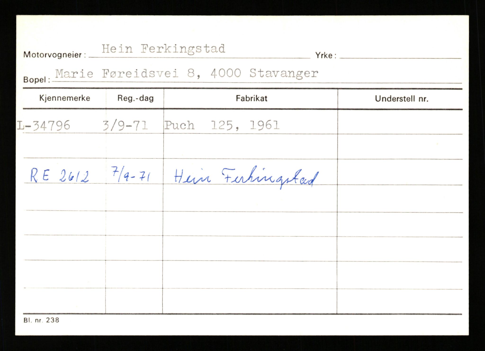 Stavanger trafikkstasjon, SAST/A-101942/0/G/L0006: Registreringsnummer: 34250 - 49007, 1930-1971, p. 163