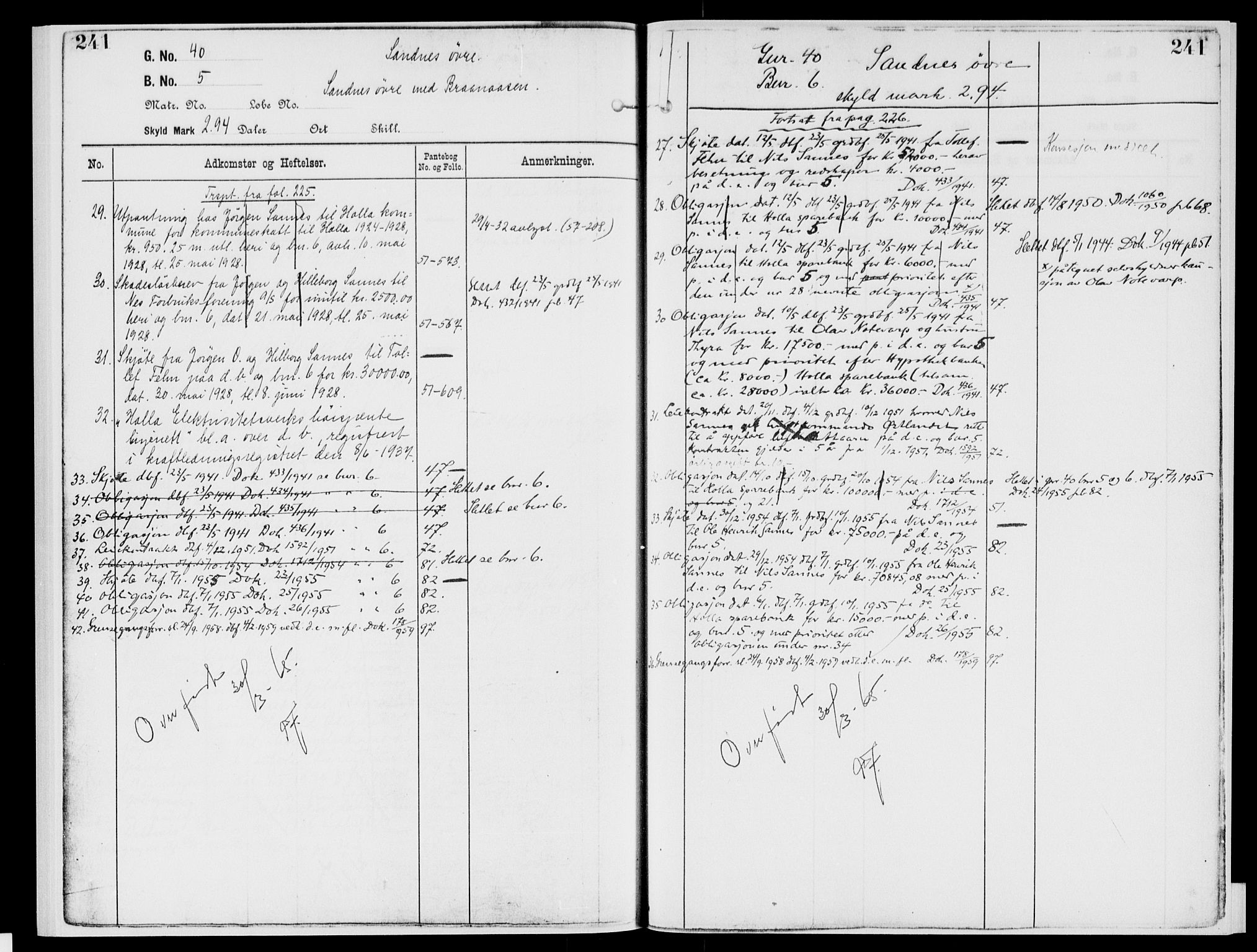 Nedre Telemark sorenskriveri, AV/SAKO-A-135/G/Gb/Gbg/L0002: Mortgage register no. VII 2, p. 241