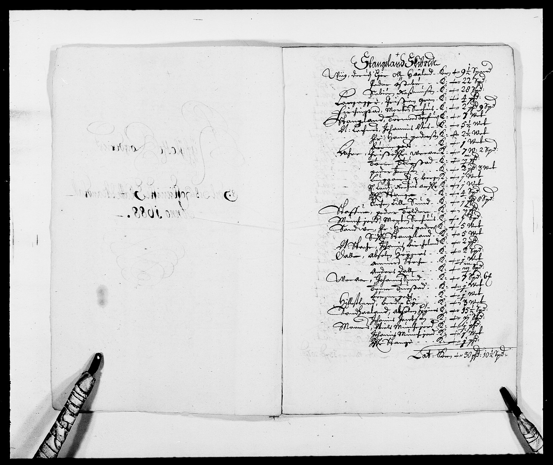 Rentekammeret inntil 1814, Reviderte regnskaper, Fogderegnskap, RA/EA-4092/R47/L2855: Fogderegnskap Ryfylke, 1685-1688, p. 393