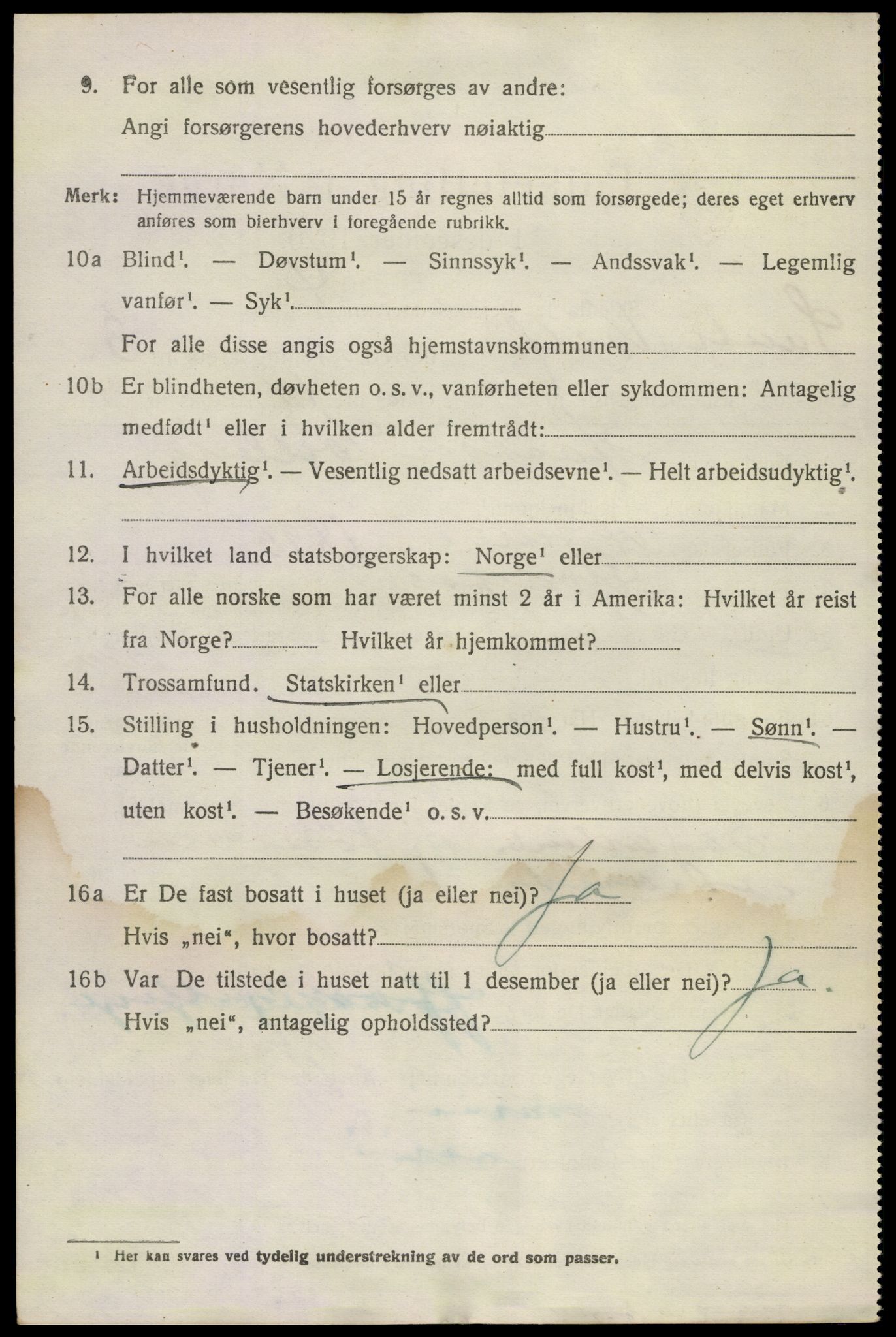 SAKO, 1920 census for Sande, 1920, p. 4237