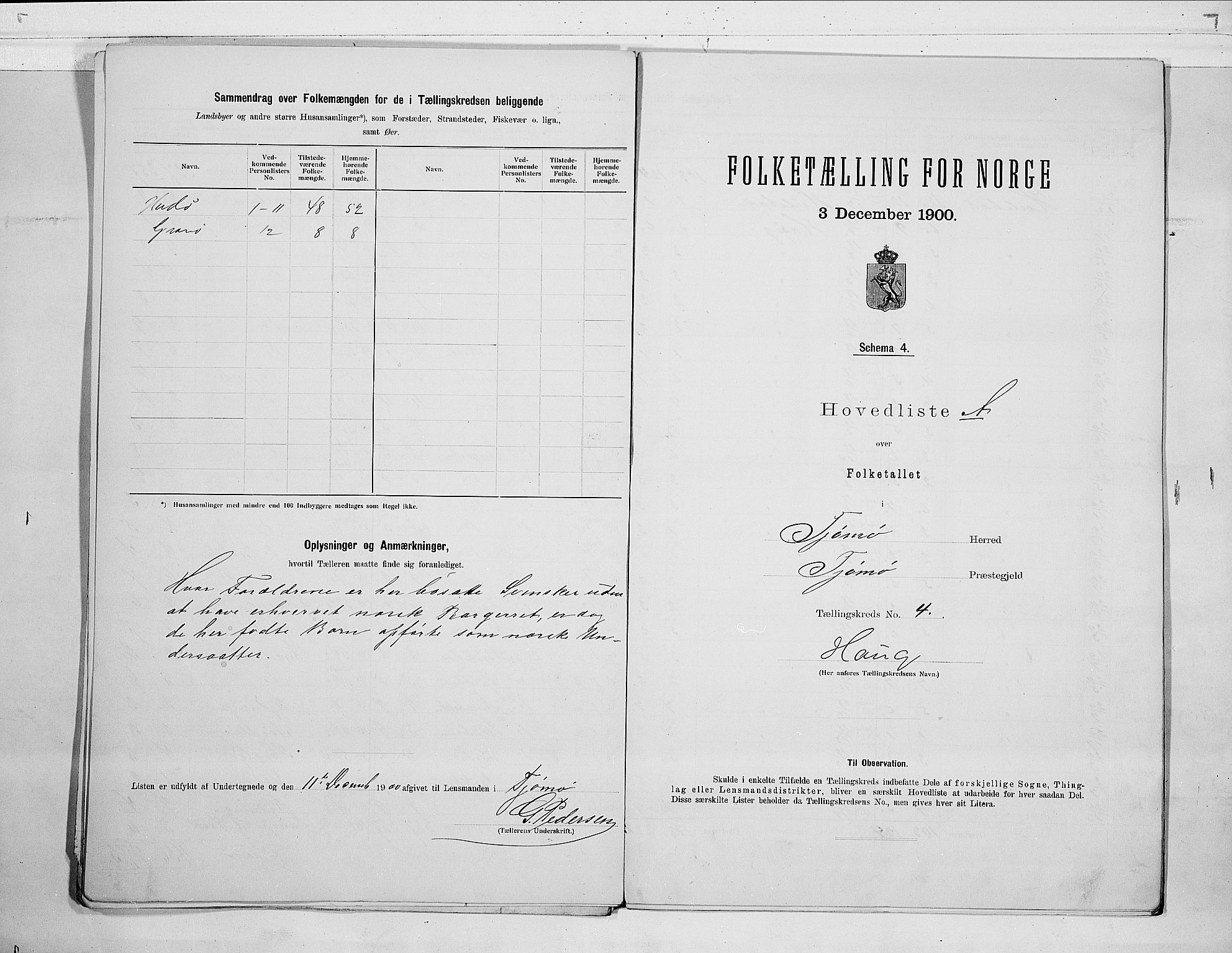 RA, 1900 census for Tjøme, 1900, p. 10