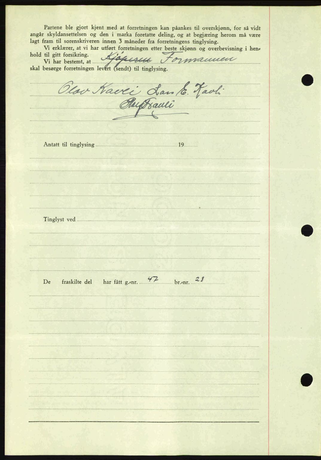 Romsdal sorenskriveri, AV/SAT-A-4149/1/2/2C: Mortgage book no. A15, 1943-1944, Diary no: : 2035/1943