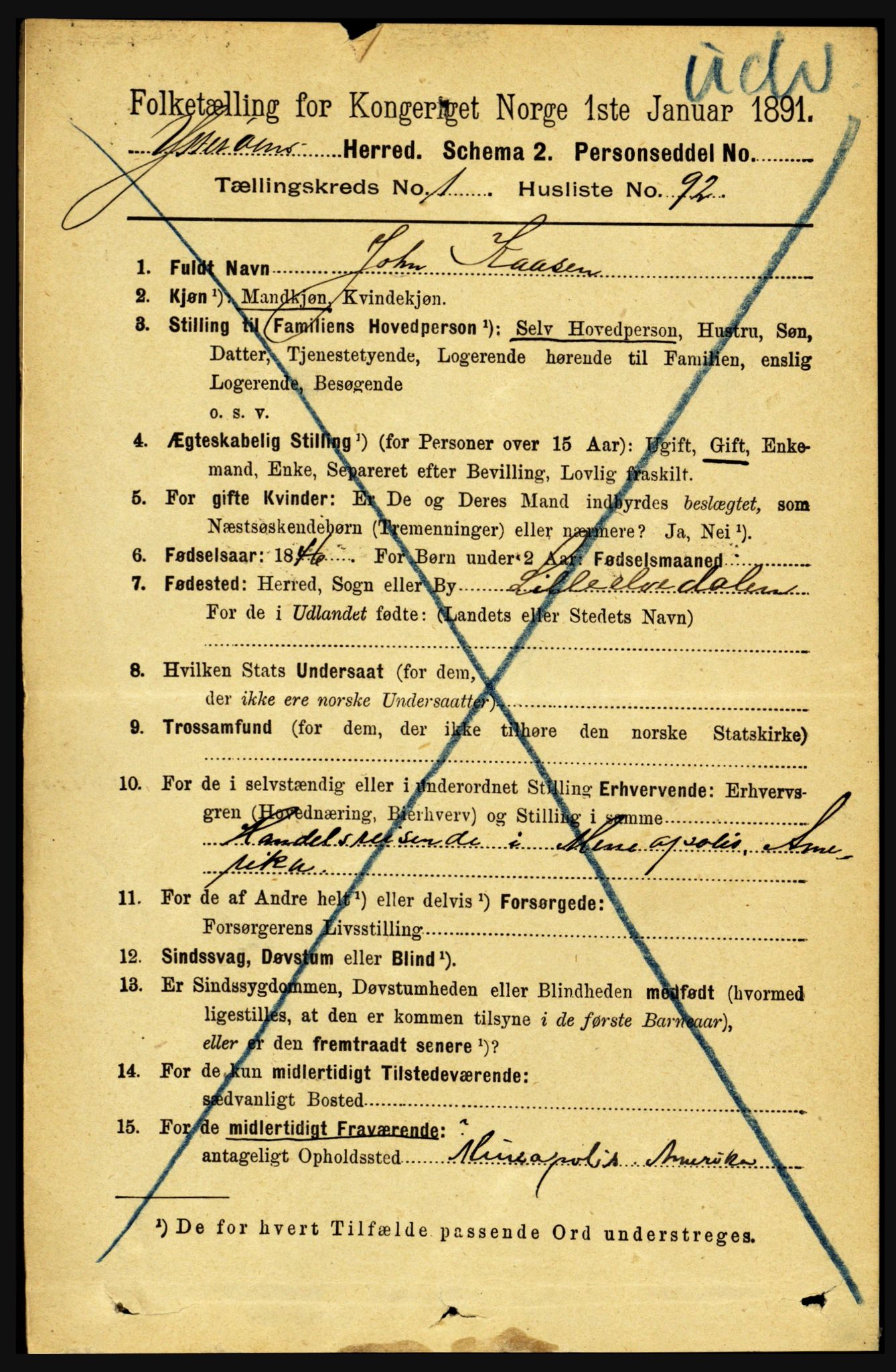 RA, 1891 census for 1722 Ytterøy, 1891, p. 691