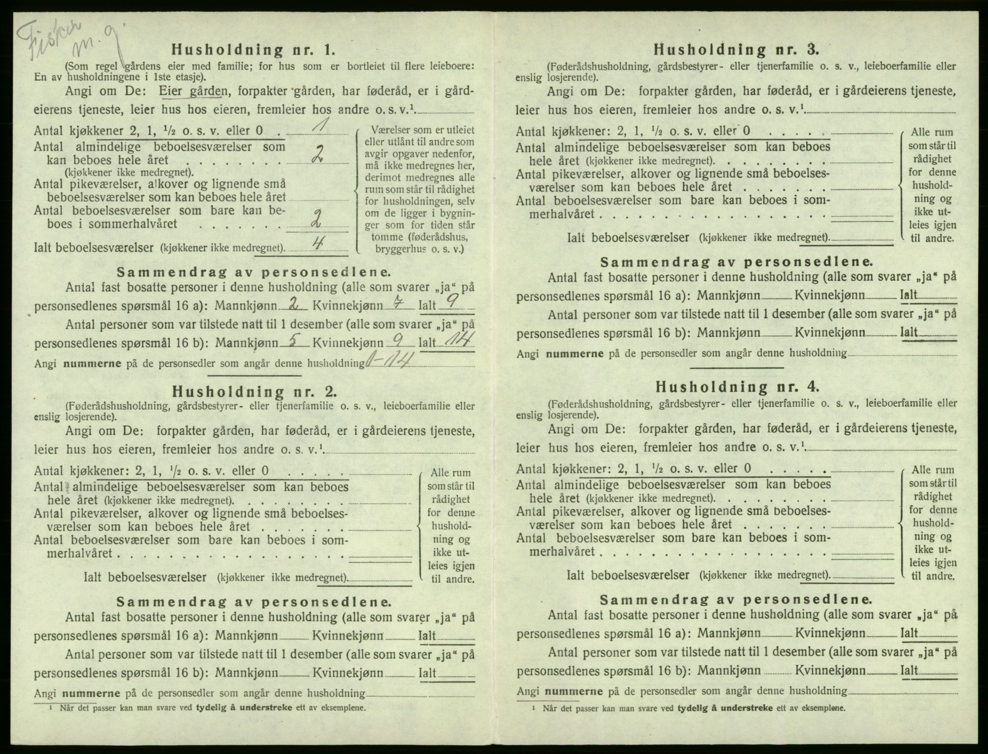 SAB, 1920 census for Austevoll, 1920, p. 462