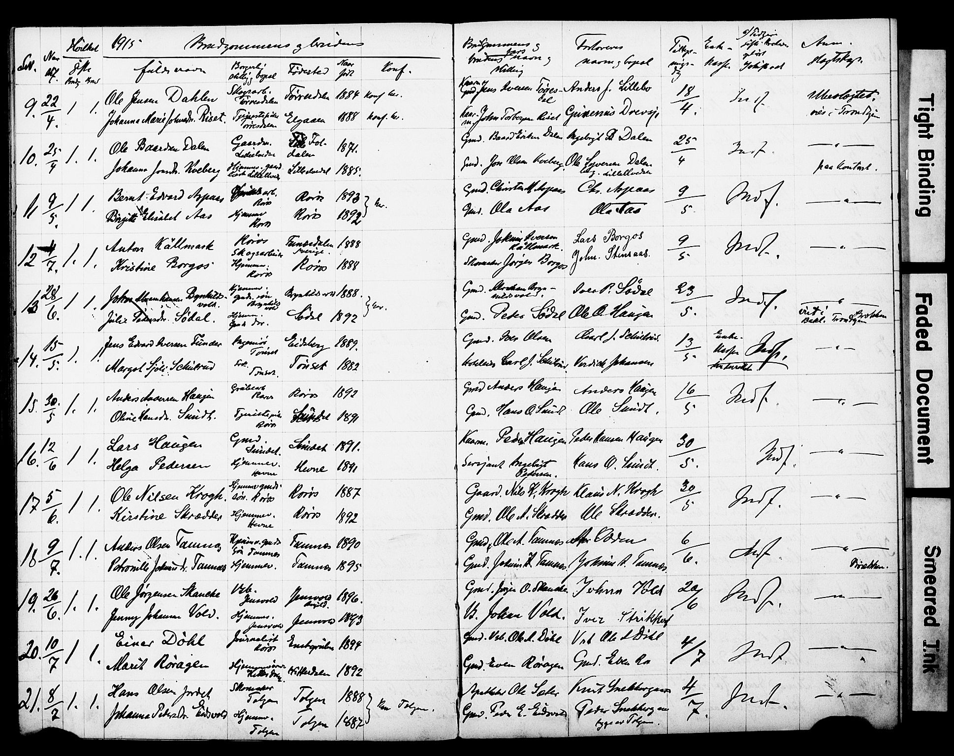 Ministerialprotokoller, klokkerbøker og fødselsregistre - Sør-Trøndelag, SAT/A-1456/681/L0934: Banns register no. 681A12, 1884-1918