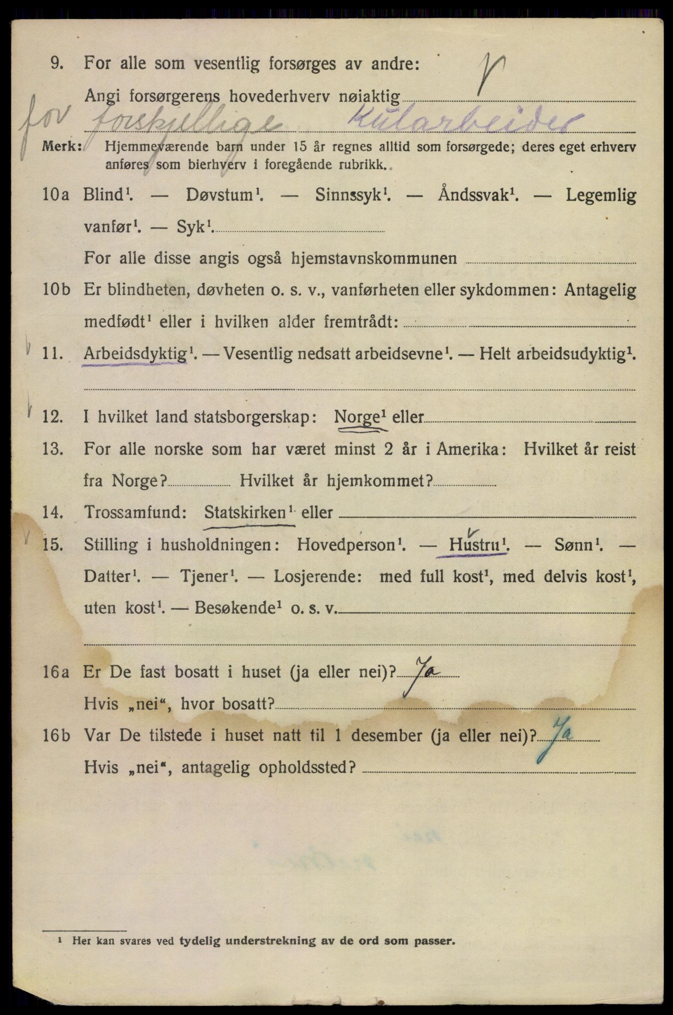 SAO, 1920 census for Kristiania, 1920, p. 620250