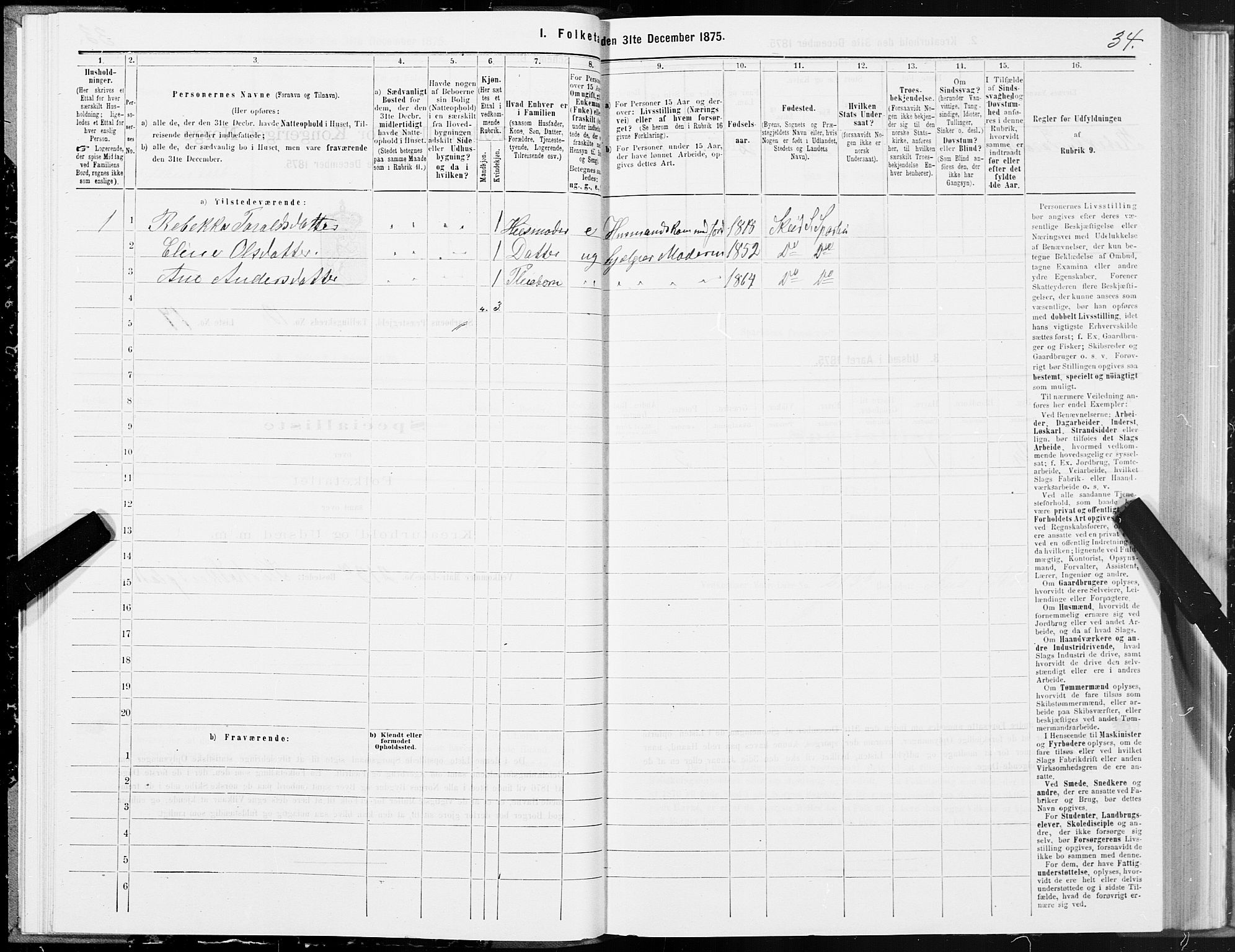 SAT, 1875 census for 1731P Sparbu, 1875, p. 5034