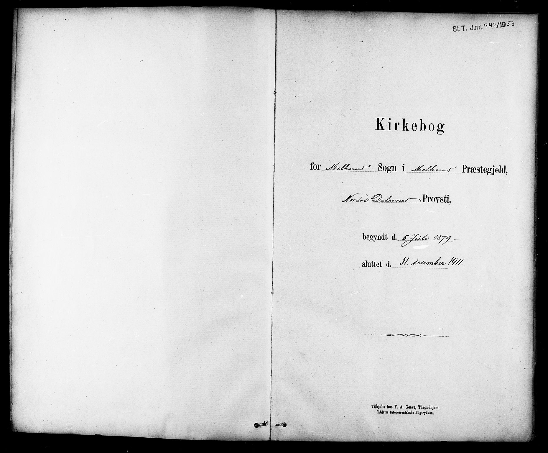 Ministerialprotokoller, klokkerbøker og fødselsregistre - Sør-Trøndelag, SAT/A-1456/691/L1094: Parish register (copy) no. 691C05, 1879-1911