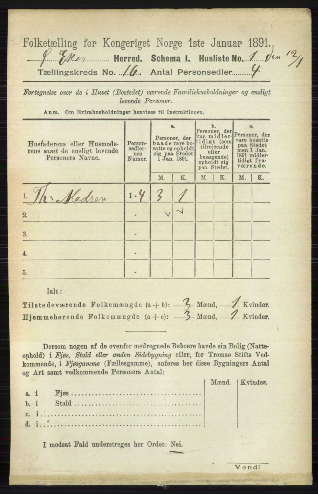 RA, 1891 census for 0624 Øvre Eiker, 1891, p. 7628