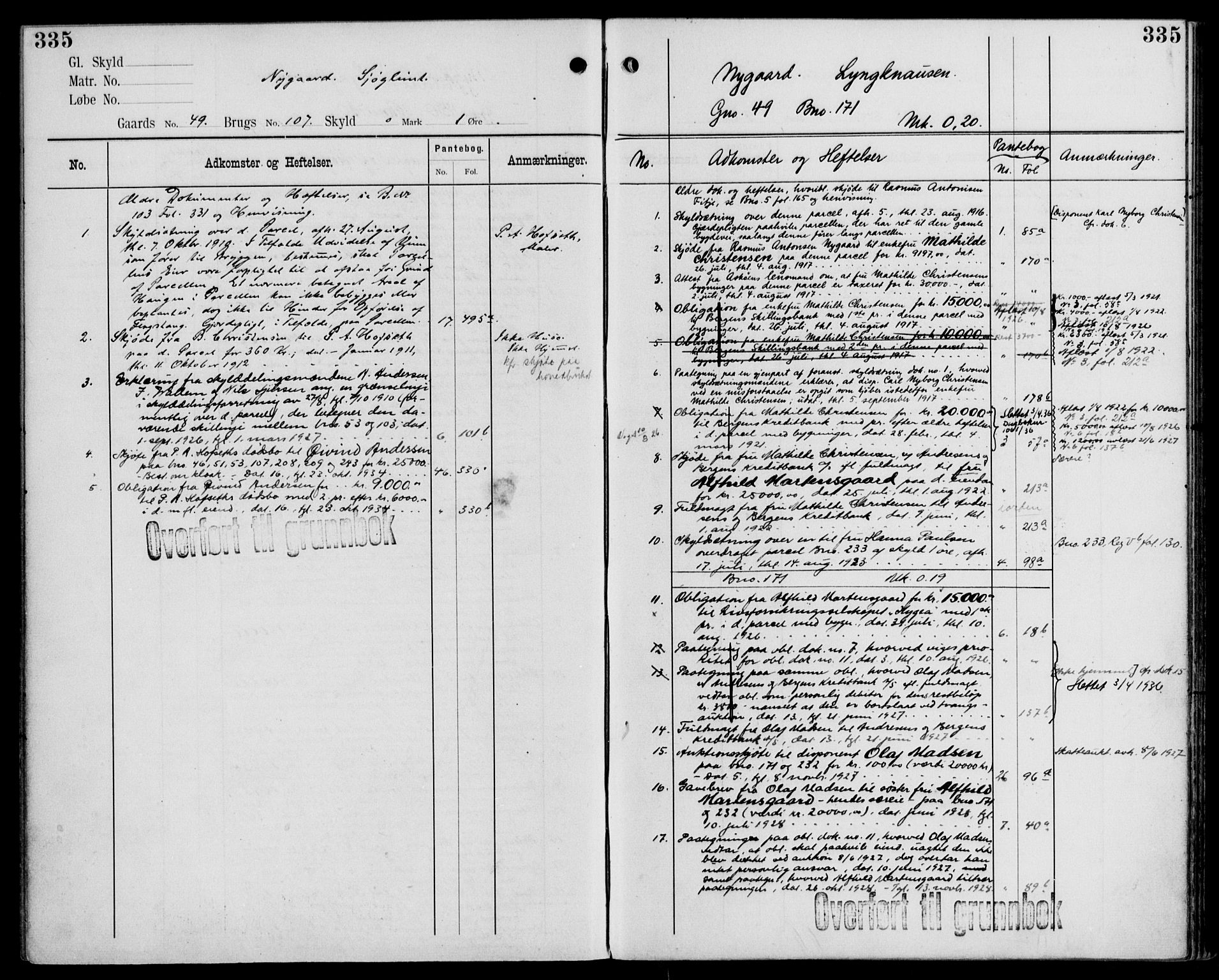 Midhordland sorenskriveri, AV/SAB-A-3001/1/G/Ga/Gab/L0110: Mortgage register no. II.A.b.110, p. 335
