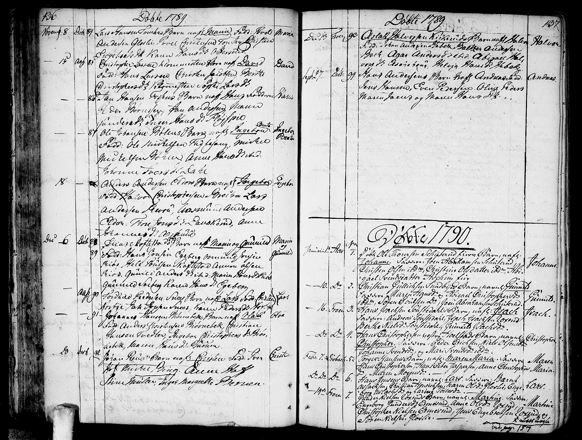 Ås prestekontor Kirkebøker, SAO/A-10894/F/Fa/L0002: Parish register (official) no. I 2, 1778-1813, p. 136-137