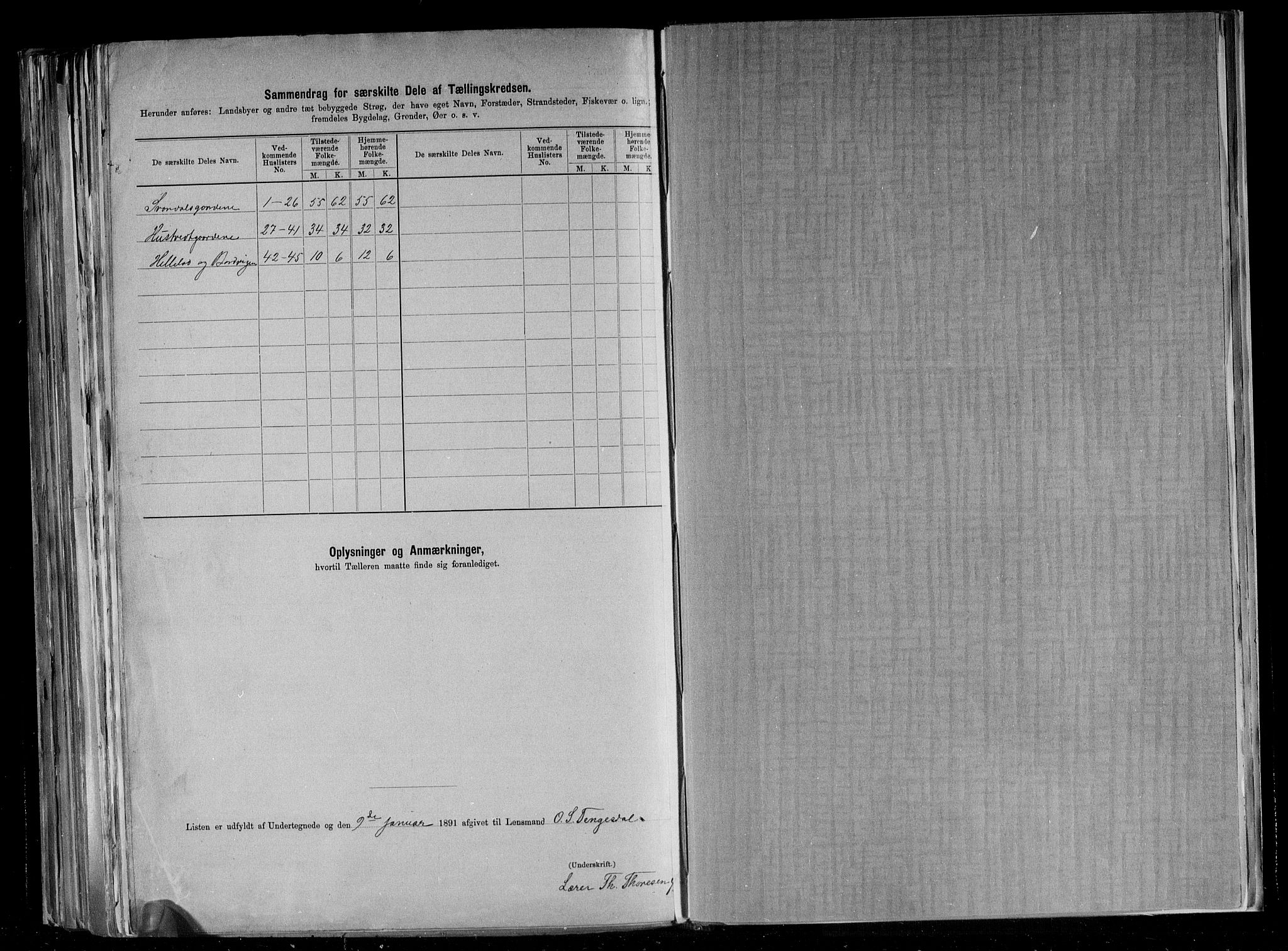 RA, 1891 census for 1135 Sauda, 1891, p. 16