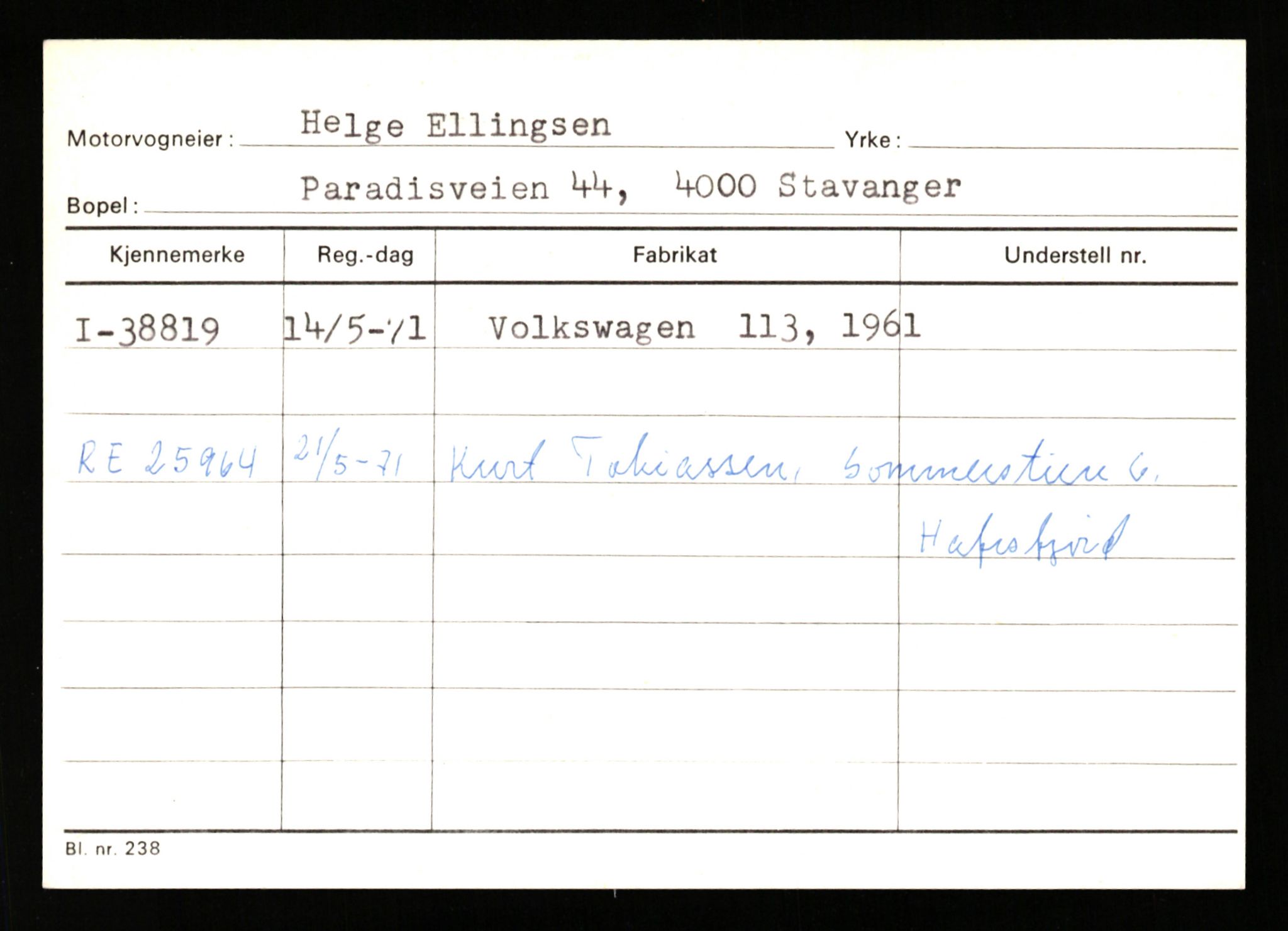 Stavanger trafikkstasjon, AV/SAST-A-101942/0/G/L0006: Registreringsnummer: 34250 - 49007, 1930-1971, p. 1209