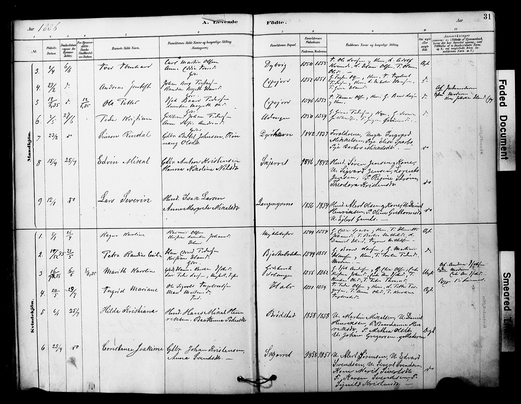 Tranøy sokneprestkontor, SATØ/S-1313/I/Ia/Iaa/L0011kirke: Parish register (official) no. 11, 1878-1904, p. 31