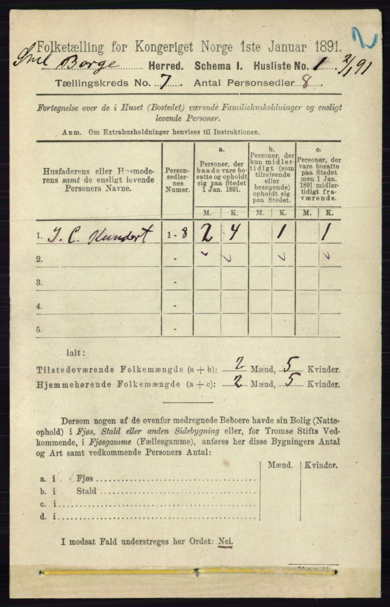 RA, 1891 census for 0113 Borge, 1891, p. 3887