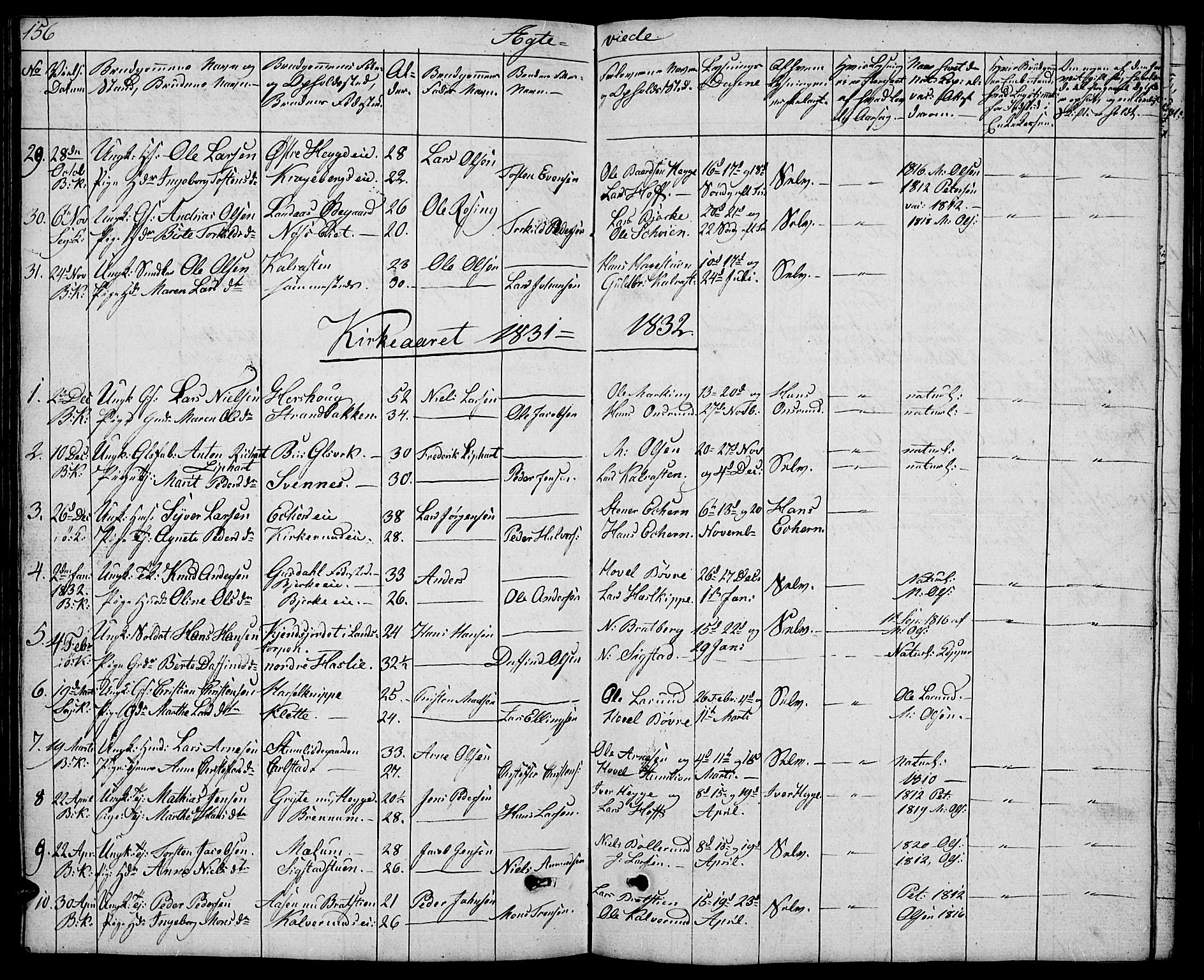 Biri prestekontor, SAH/PREST-096/H/Ha/Hab/L0002: Parish register (copy) no. 2, 1828-1842, p. 156