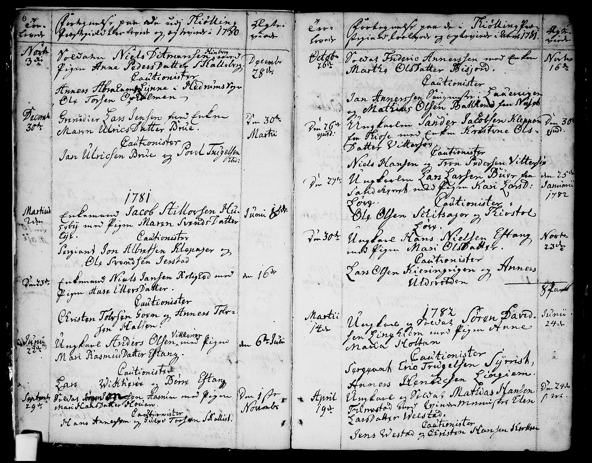 Tjølling kirkebøker, SAKO/A-60/F/Fa/L0004: Parish register (official) no. 4, 1779-1817, p. 6-7