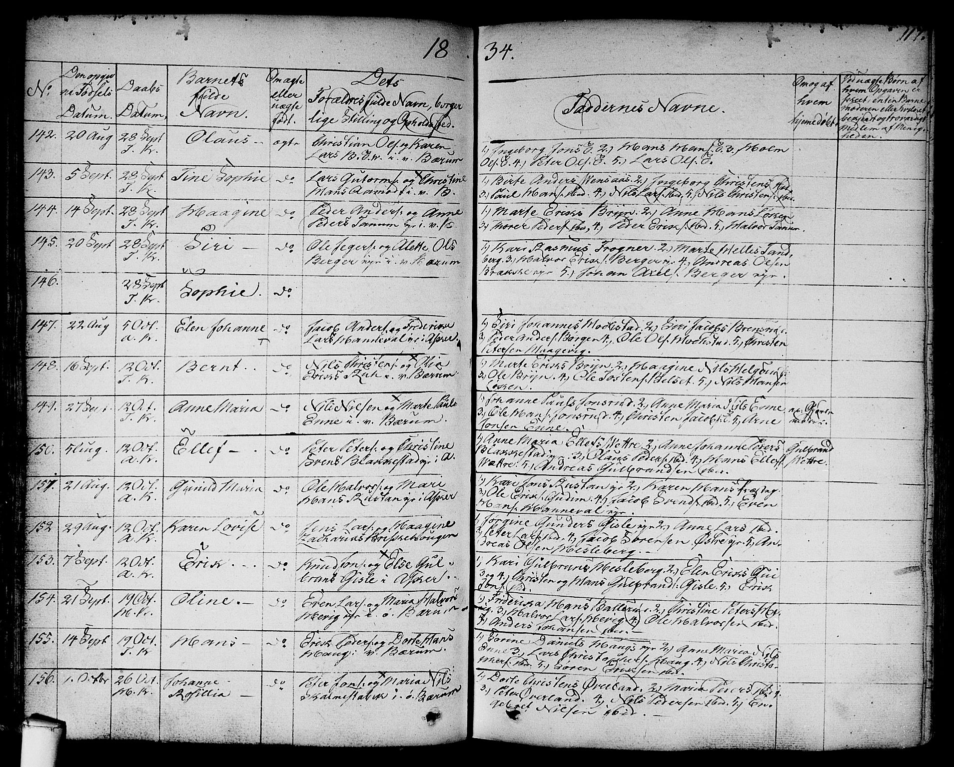 Asker prestekontor Kirkebøker, SAO/A-10256a/F/Fa/L0007: Parish register (official) no. I 7, 1825-1864, p. 117