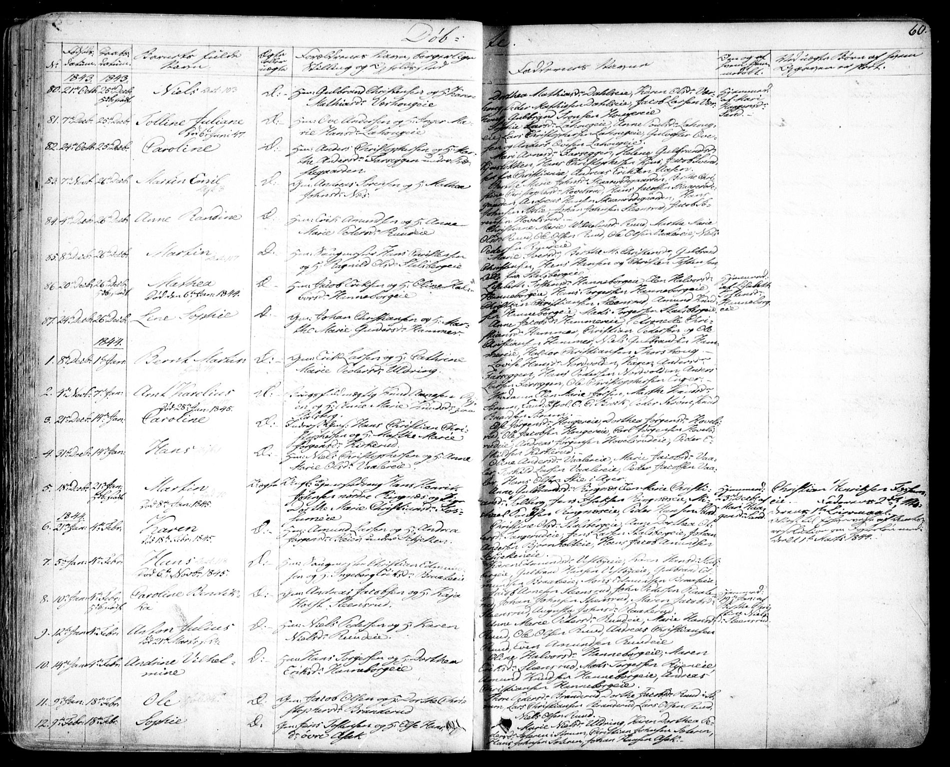 Skedsmo prestekontor Kirkebøker, AV/SAO-A-10033a/F/Fa/L0009: Parish register (official) no. I 9, 1830-1853, p. 60