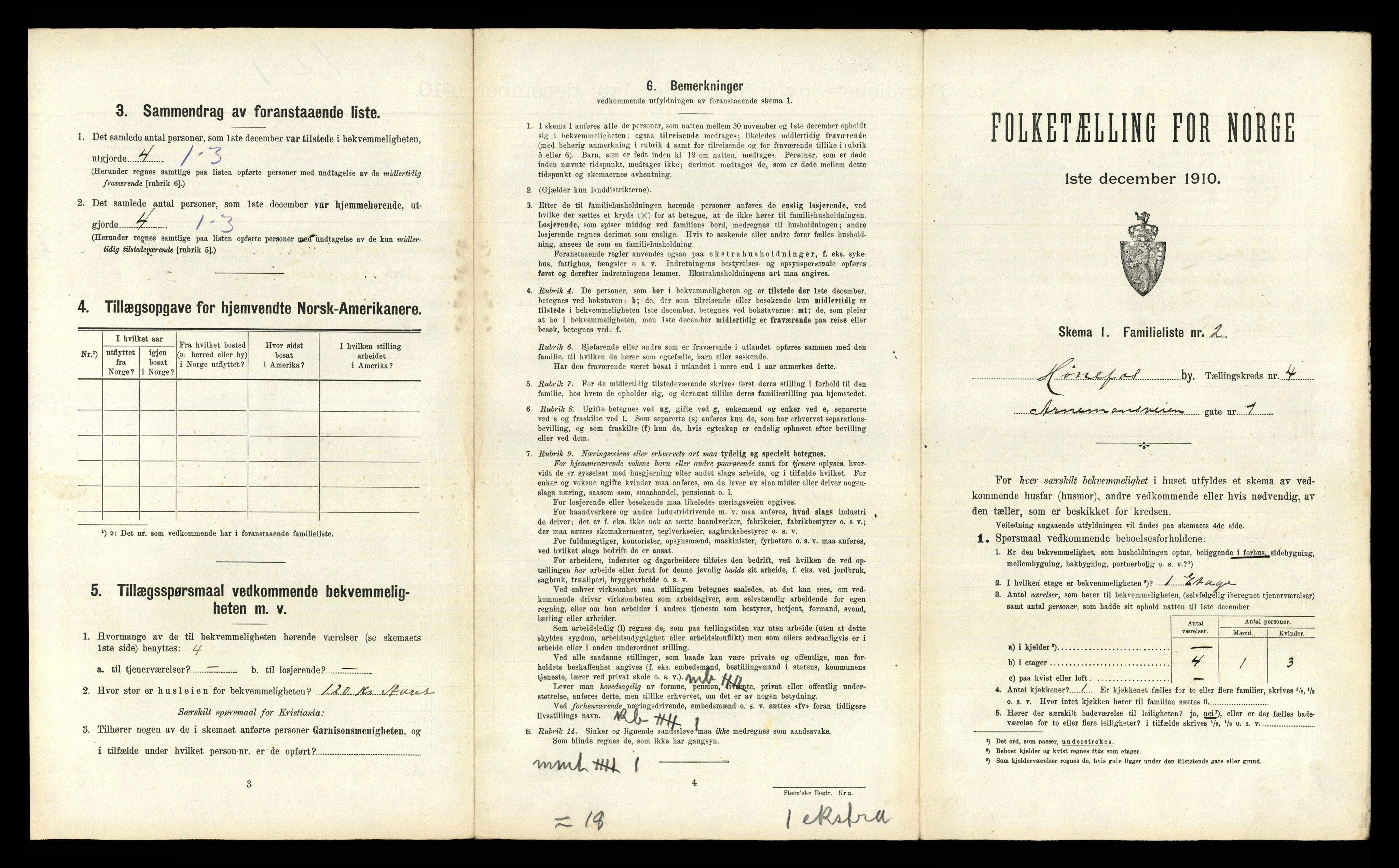 RA, 1910 census for Hønefoss, 1910, p. 741