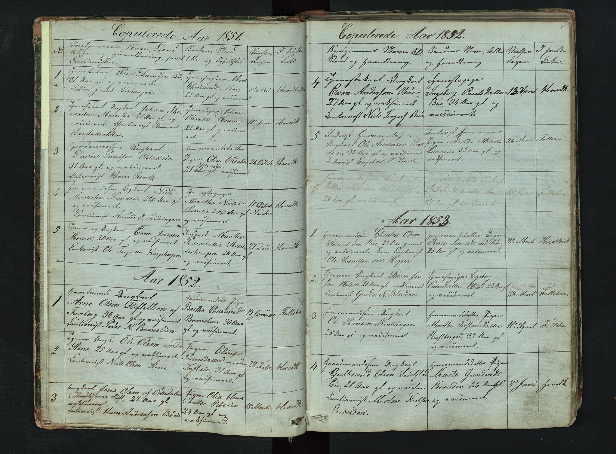 Gausdal prestekontor, SAH/PREST-090/H/Ha/Hab/L0006: Parish register (copy) no. 6, 1846-1893, p. 6-7