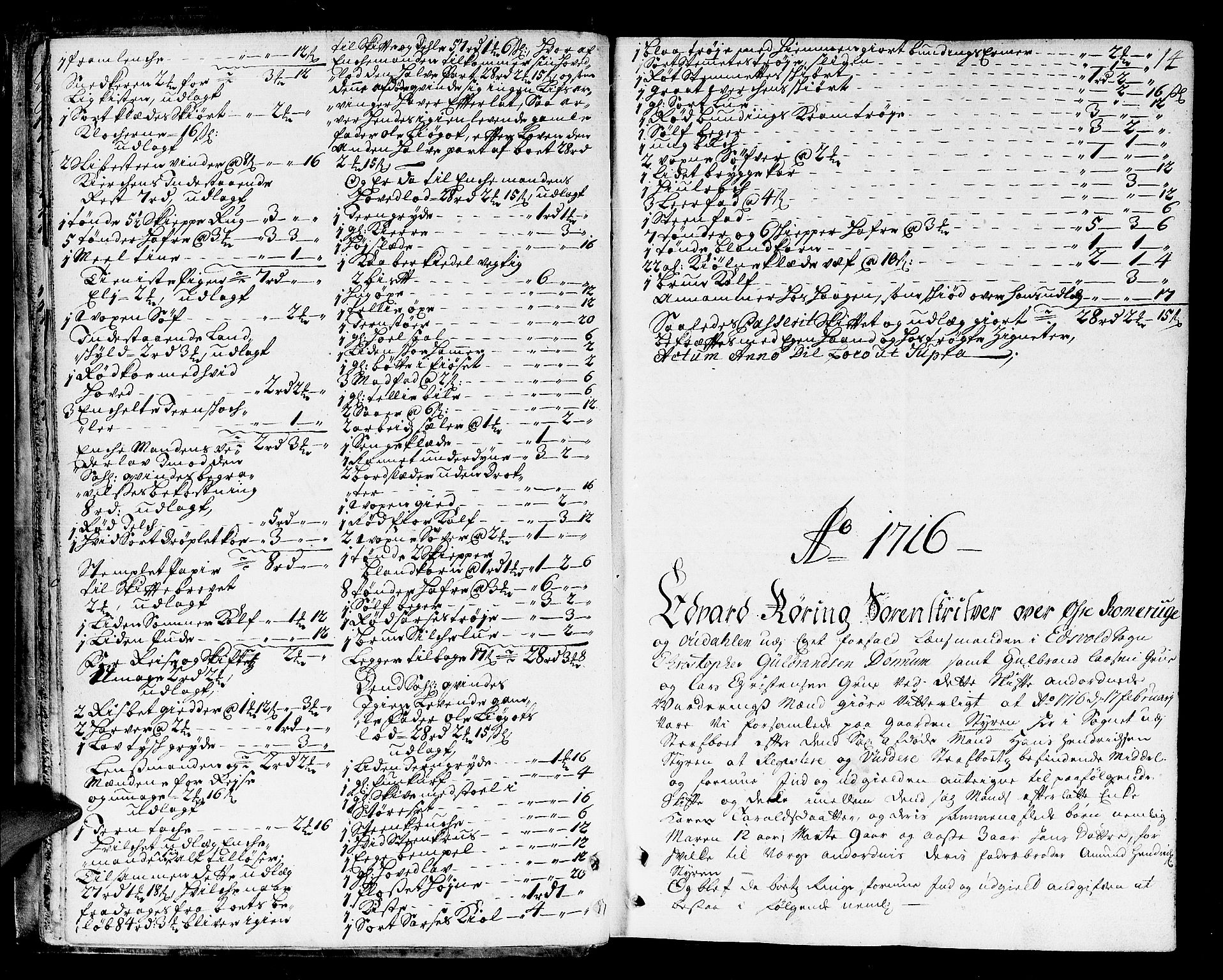 Øvre Romerike sorenskriveri, AV/SAO-A-10649/H/Hb/L0003: Skifteprotokoll nr. 3, 1715-1729, p. 13b-14a
