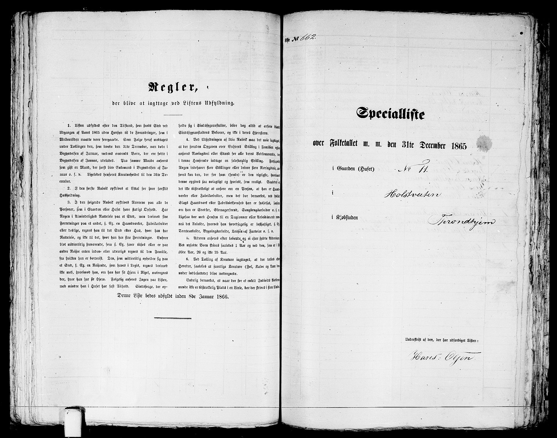 RA, 1865 census for Trondheim, 1865, p. 1373