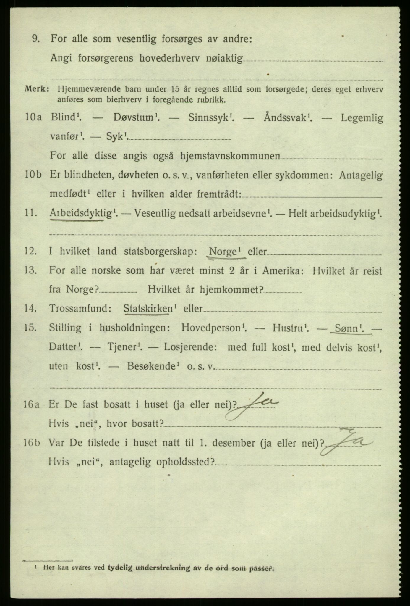 SAB, 1920 census for Vik, 1920, p. 5660