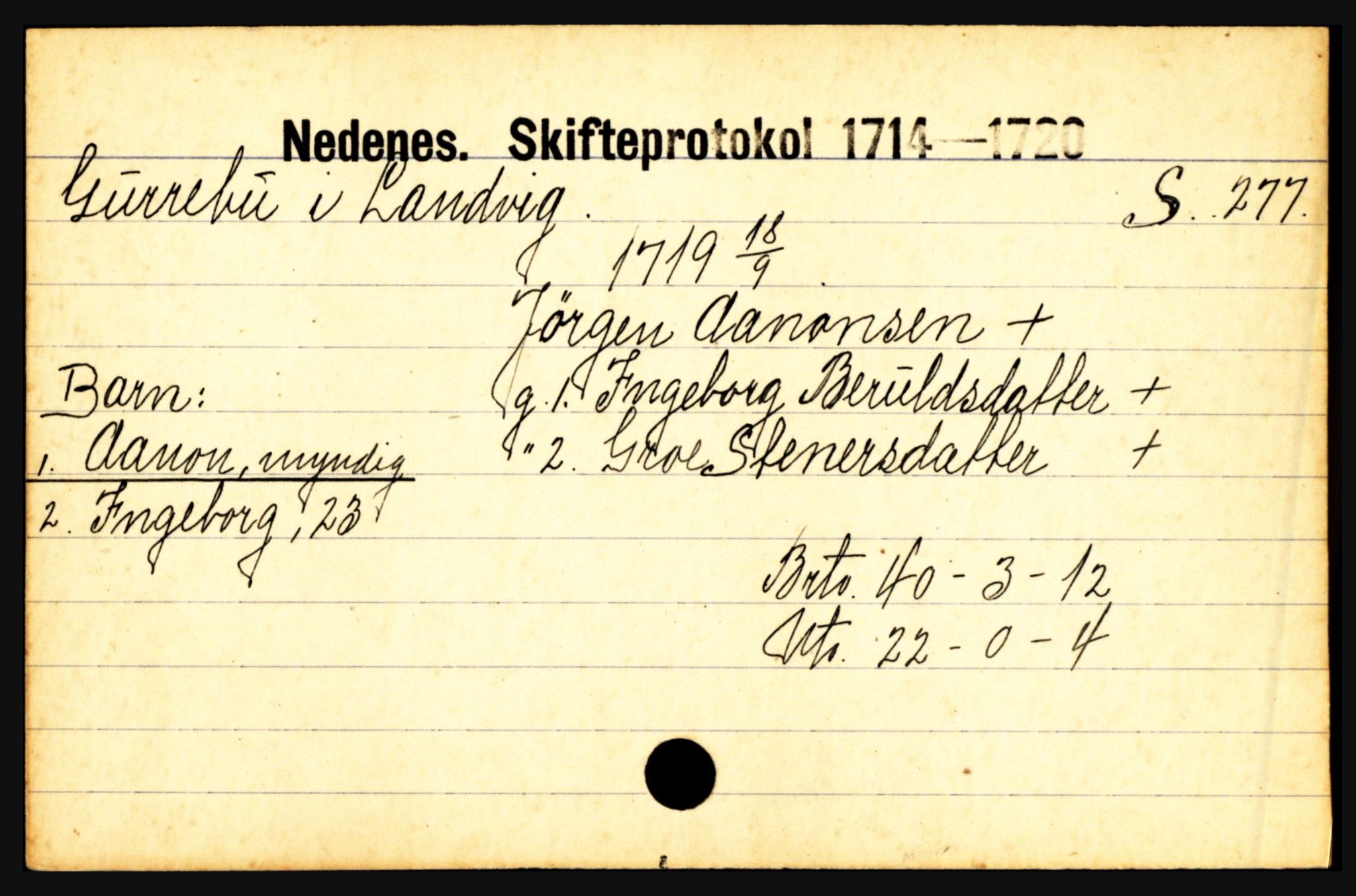 Nedenes sorenskriveri før 1824, AV/SAK-1221-0007/H, p. 10561