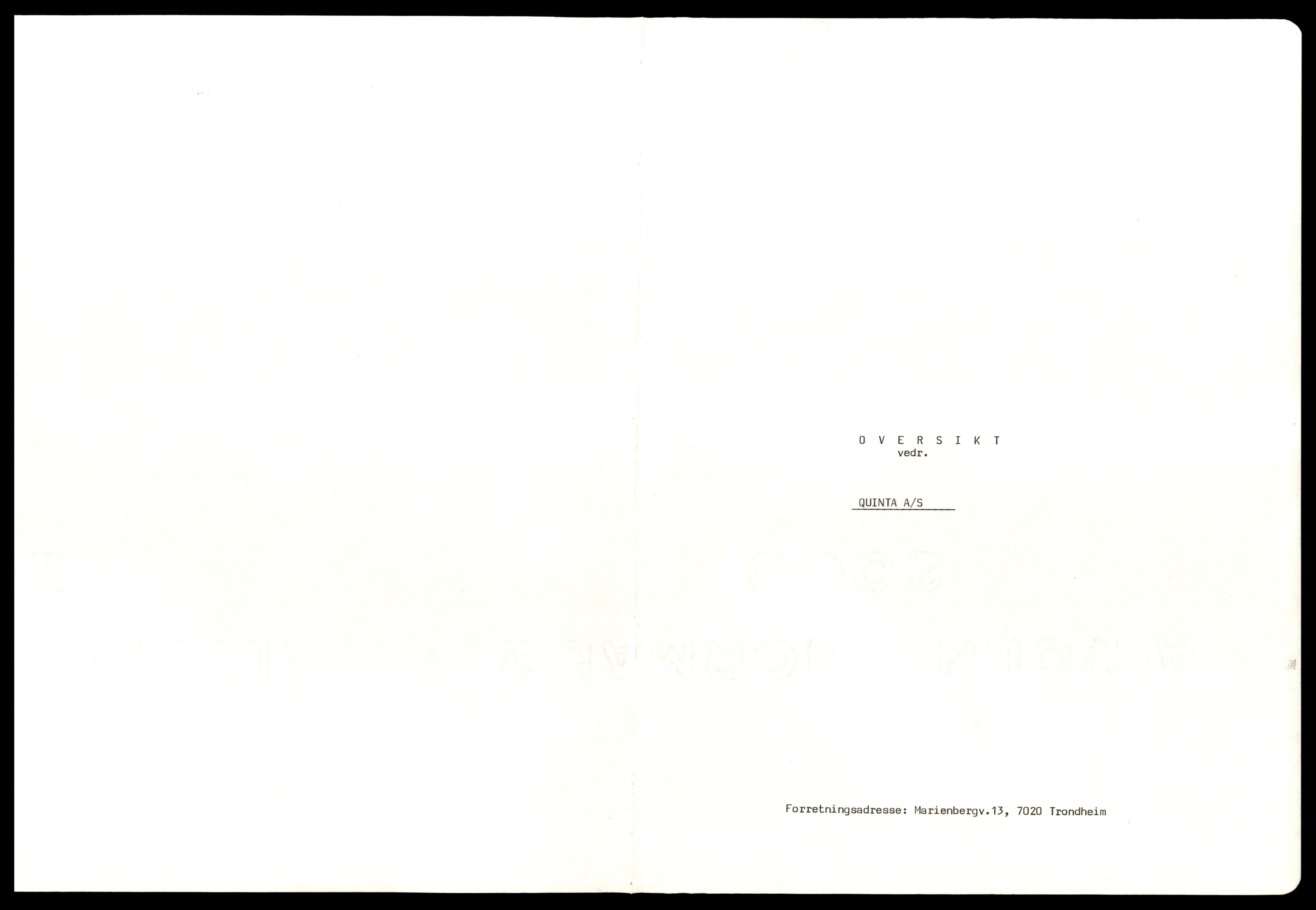 Trondheim byfogd, AV/SAT-A-0003/2/J/Jd/Jdd/L0044: Aksjeselskap, Q-Ri, 1944-1990, p. 1