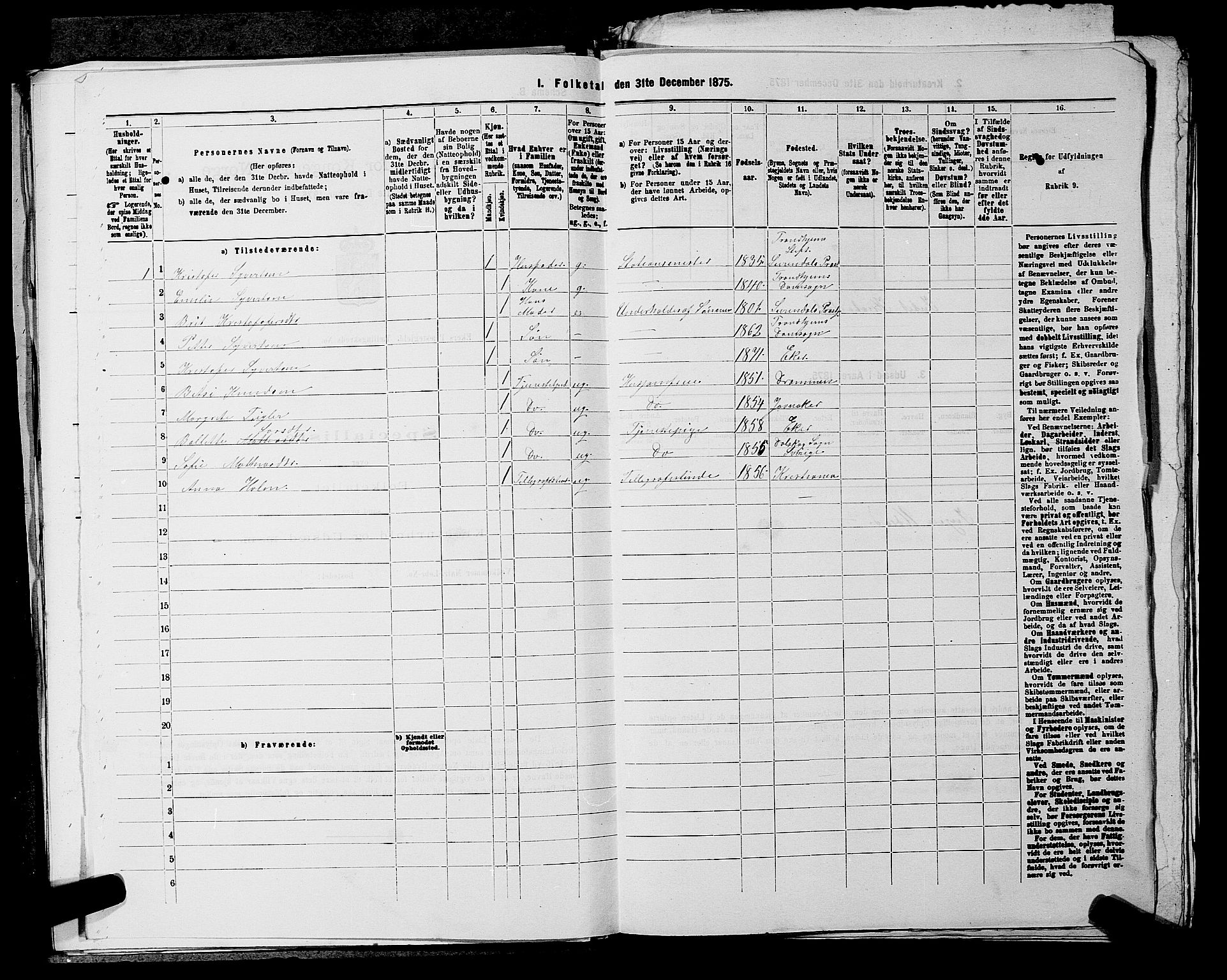 SAKO, 1875 census for 0624P Eiker, 1875, p. 1536