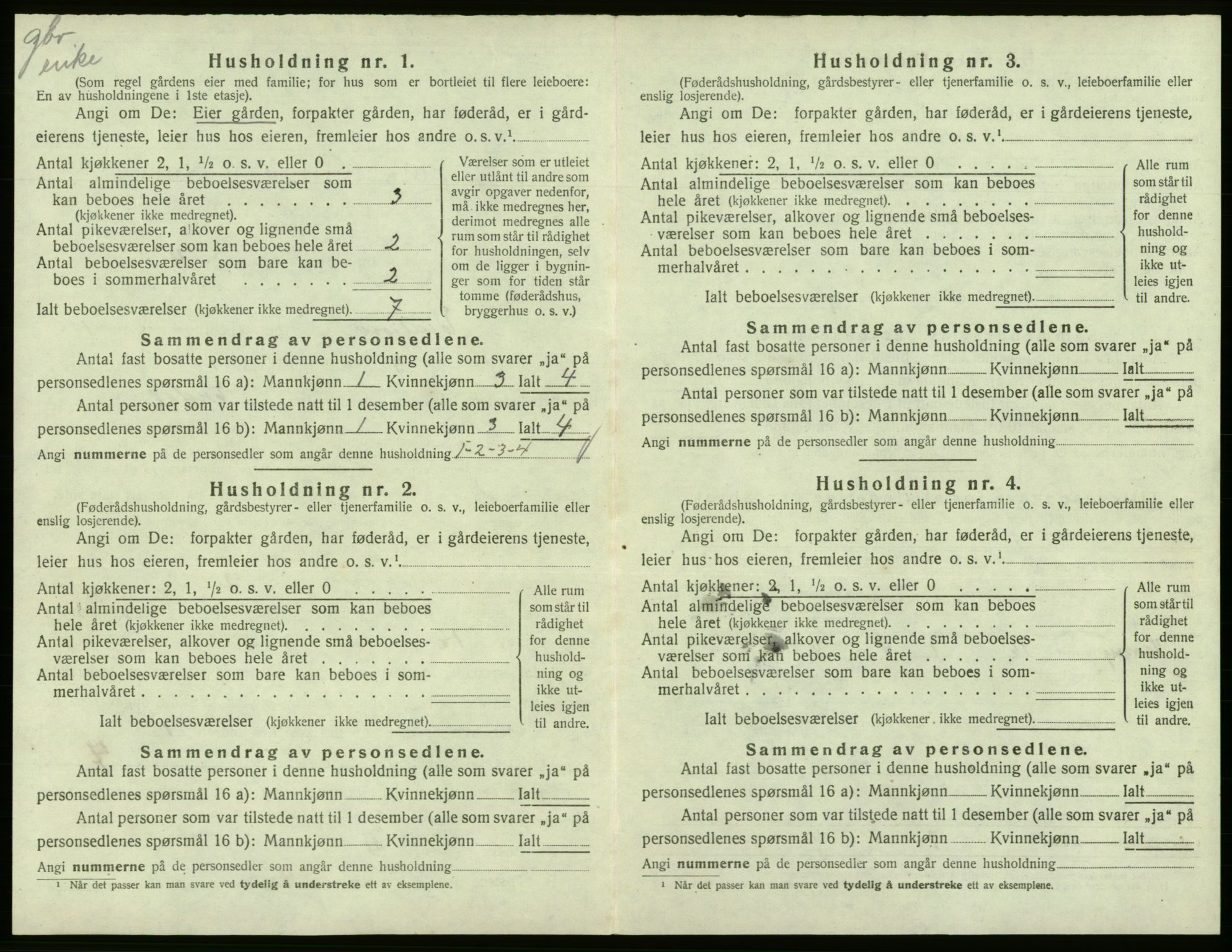 SAB, 1920 census for Eidfjord, 1920, p. 35