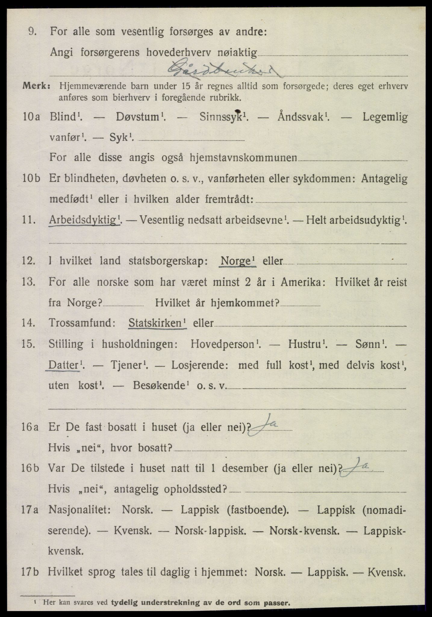 SAT, 1920 census for Leksvik, 1920, p. 6377