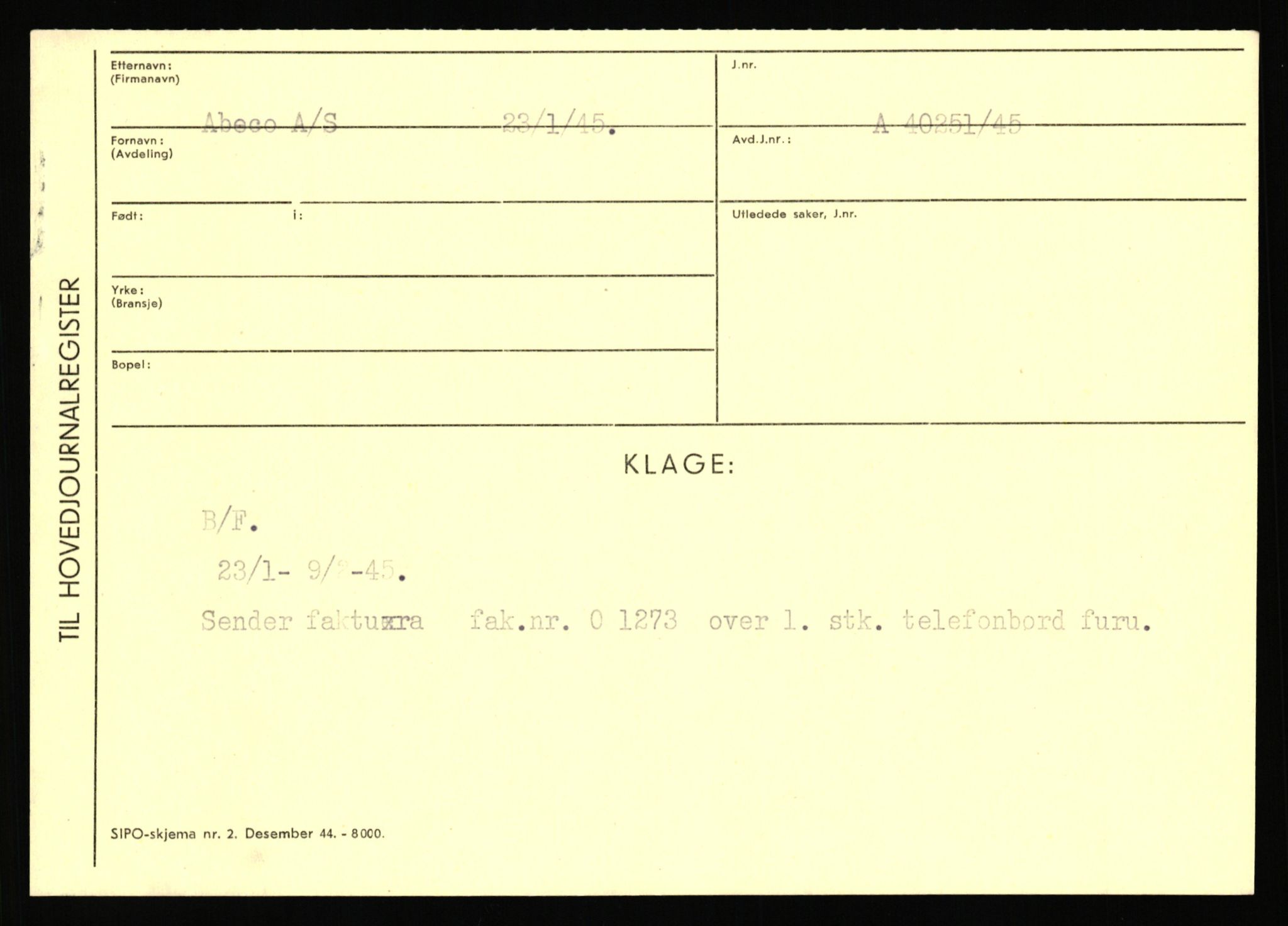 Statspolitiet - Hovedkontoret / Osloavdelingen, AV/RA-S-1329/C/Ca/L0001: Aabakken - Armann, 1943-1945, p. 950