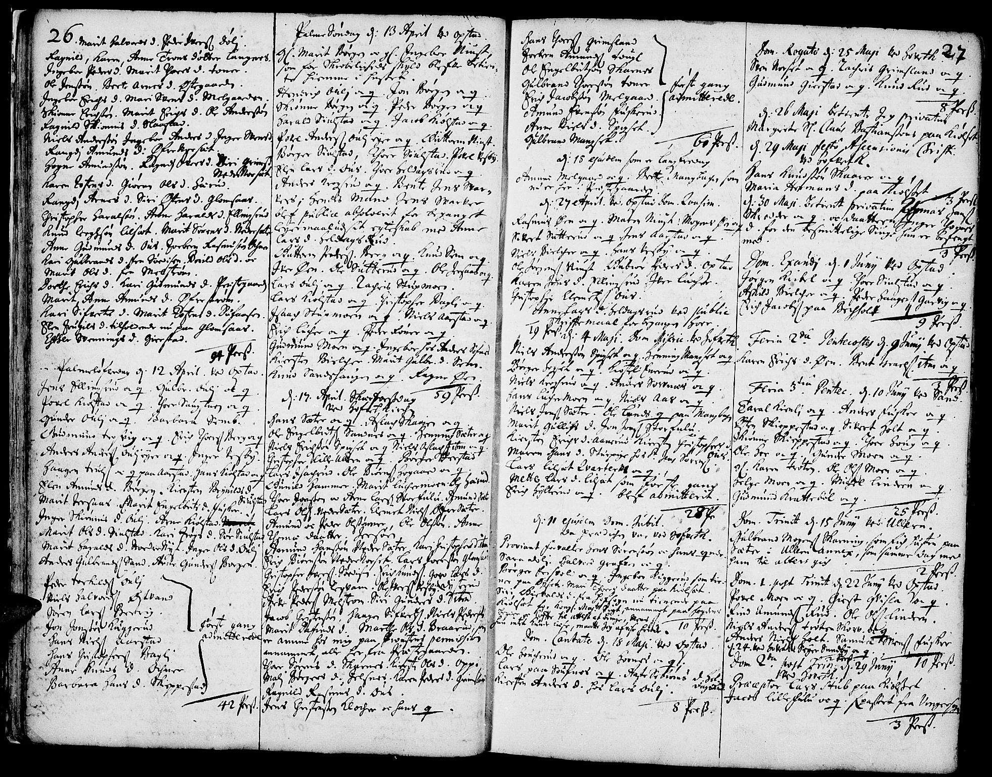 Strøm-Odalen prestekontor, AV/SAH-PREST-028/H/Ha/Haa/L0001: Parish register (official) no. 1, 1689-1715, p. 26-27