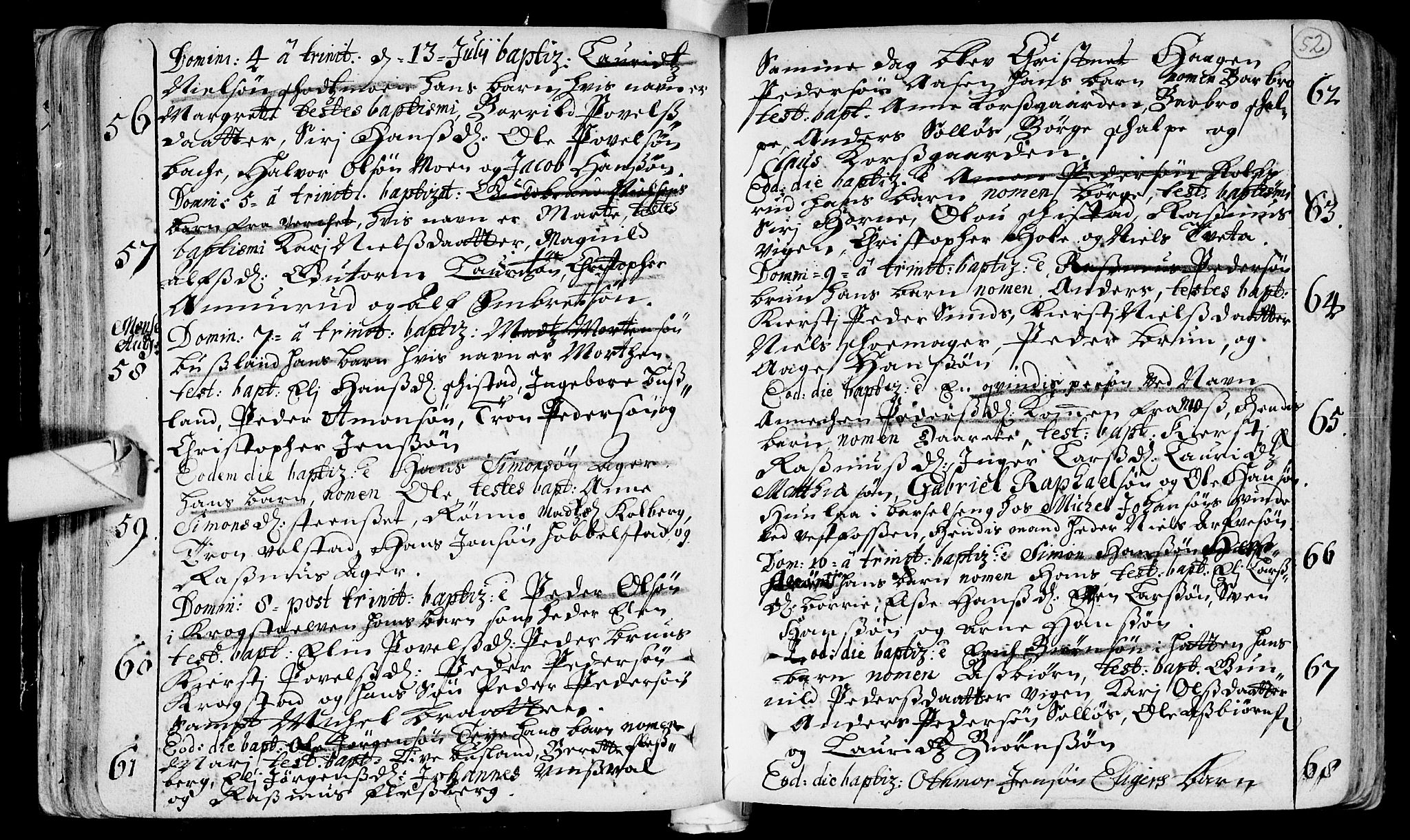 Eiker kirkebøker, AV/SAKO-A-4/F/Fa/L0002: Parish register (official) no. I 2, 1705-1724, p. 52