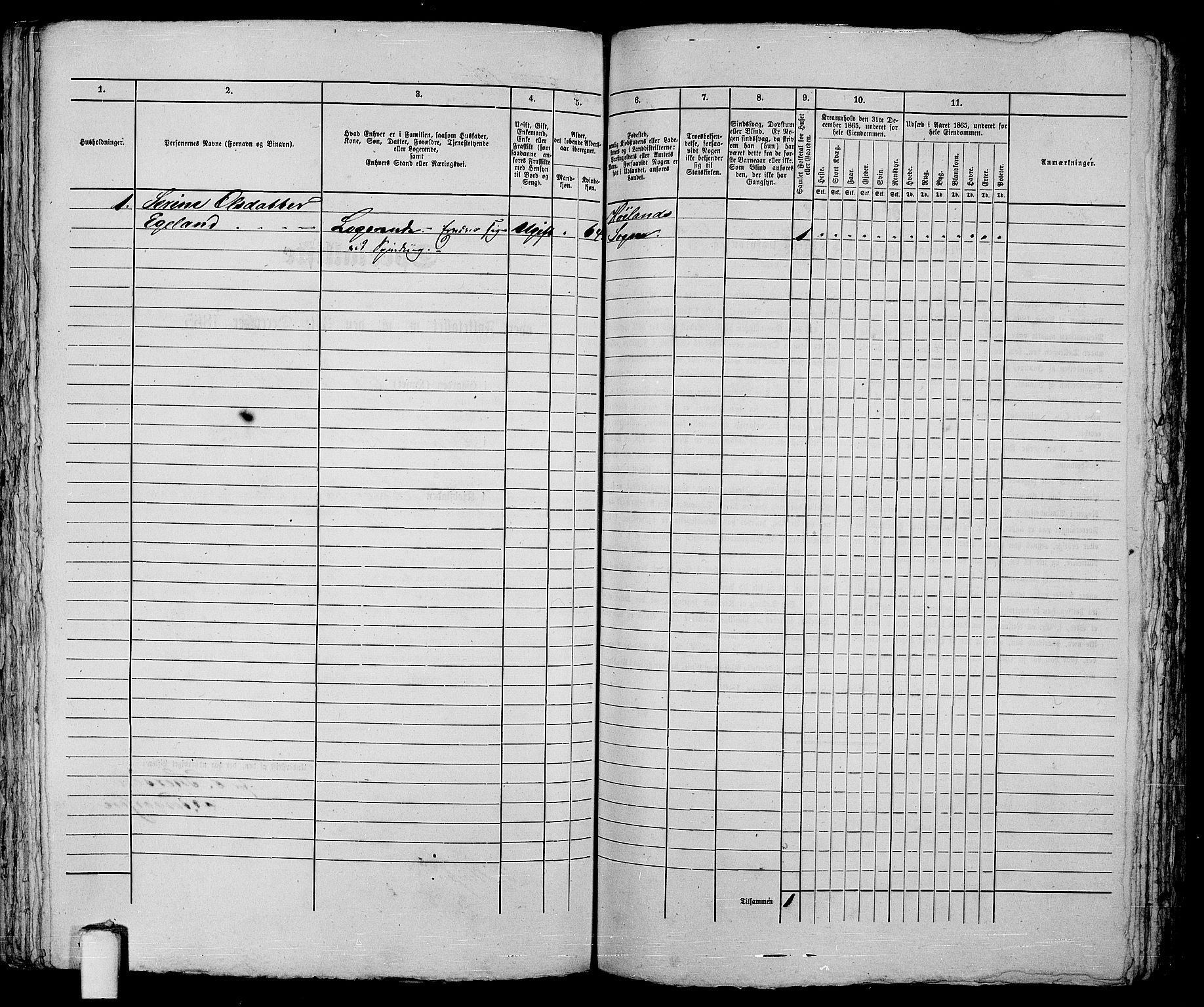 RA, 1865 census for Stavanger, 1865, p. 290