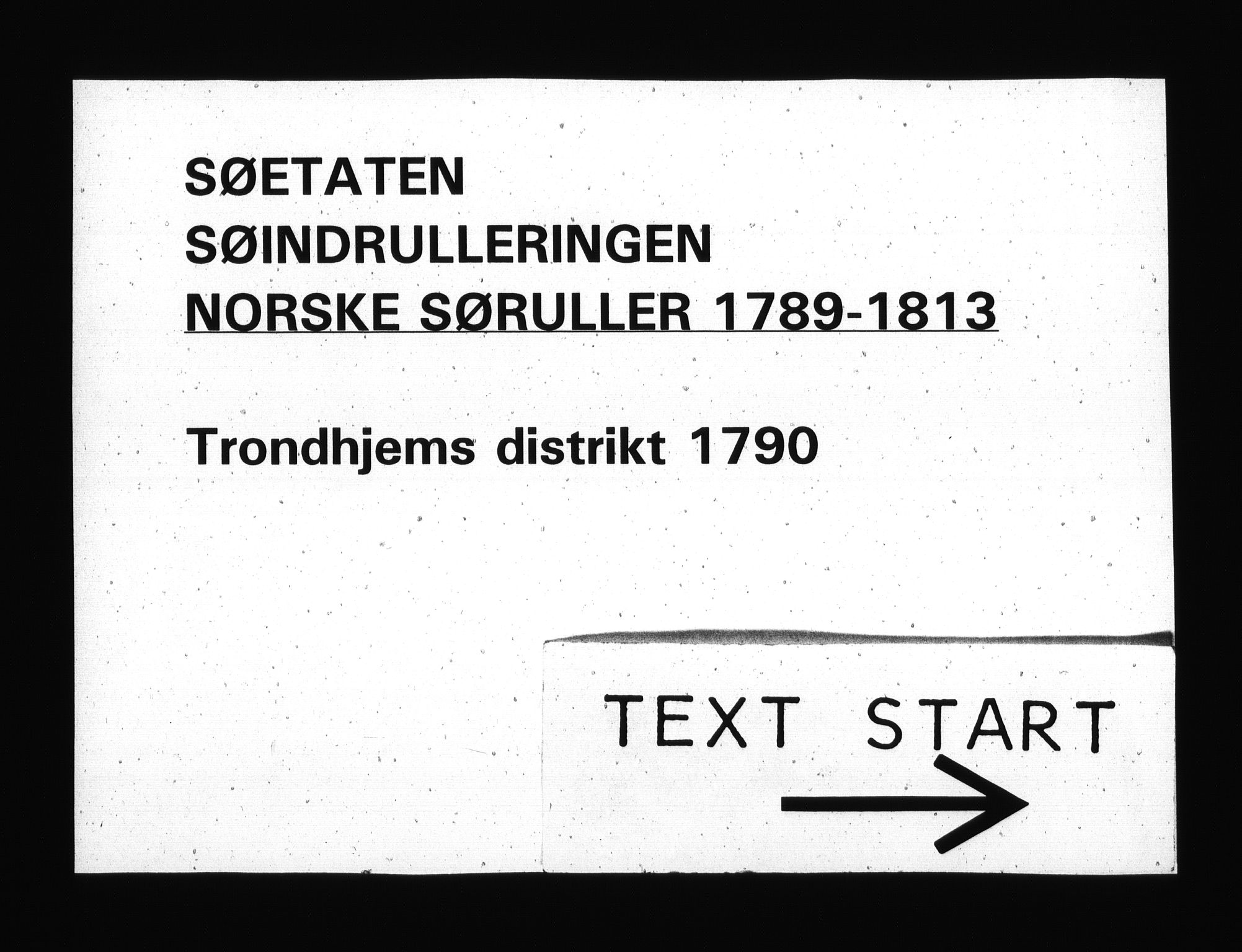 Sjøetaten, RA/EA-3110/F/L0308: Trondheim distrikt, bind 1, 1790