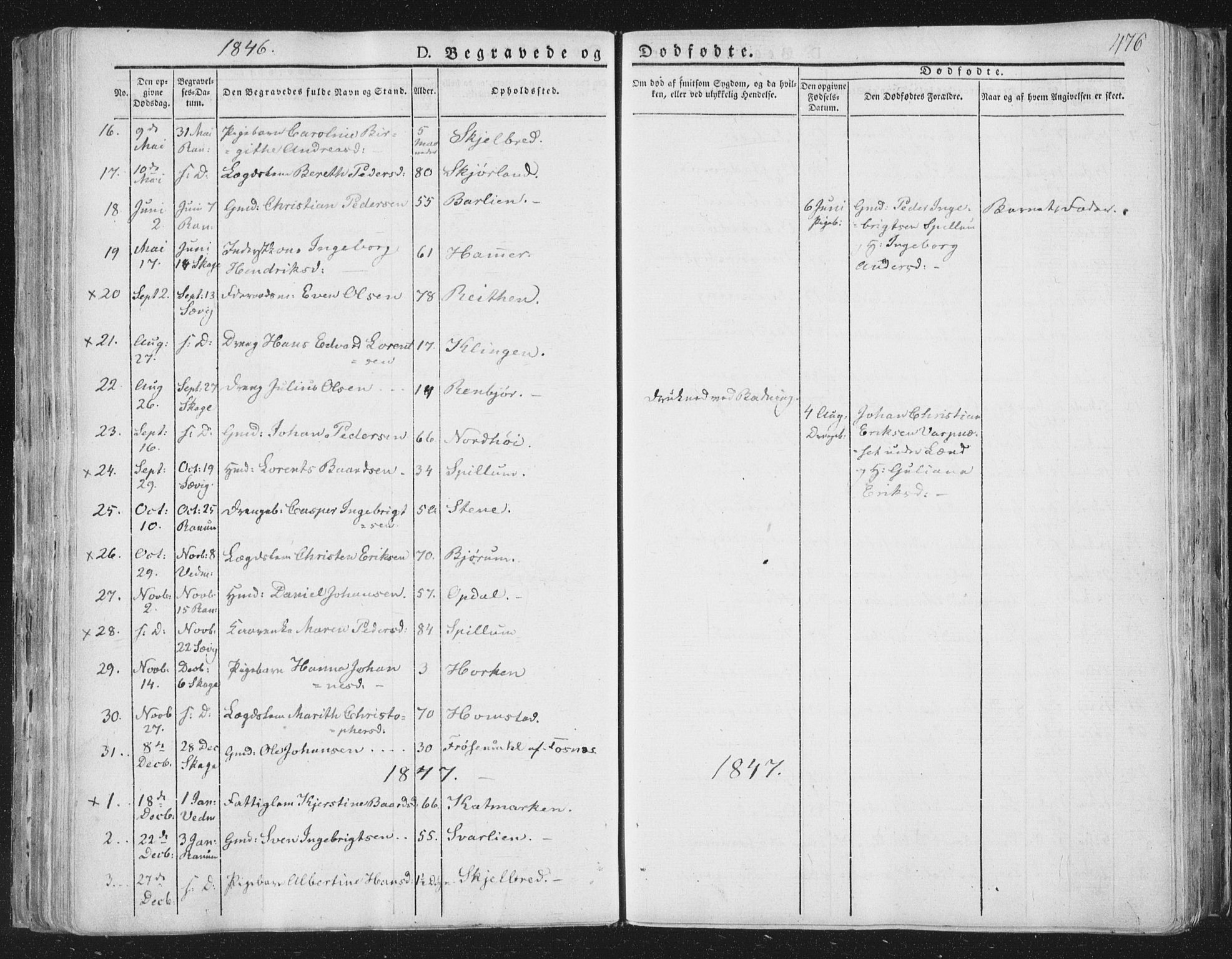 Ministerialprotokoller, klokkerbøker og fødselsregistre - Nord-Trøndelag, SAT/A-1458/764/L0552: Parish register (official) no. 764A07b, 1824-1865, p. 476