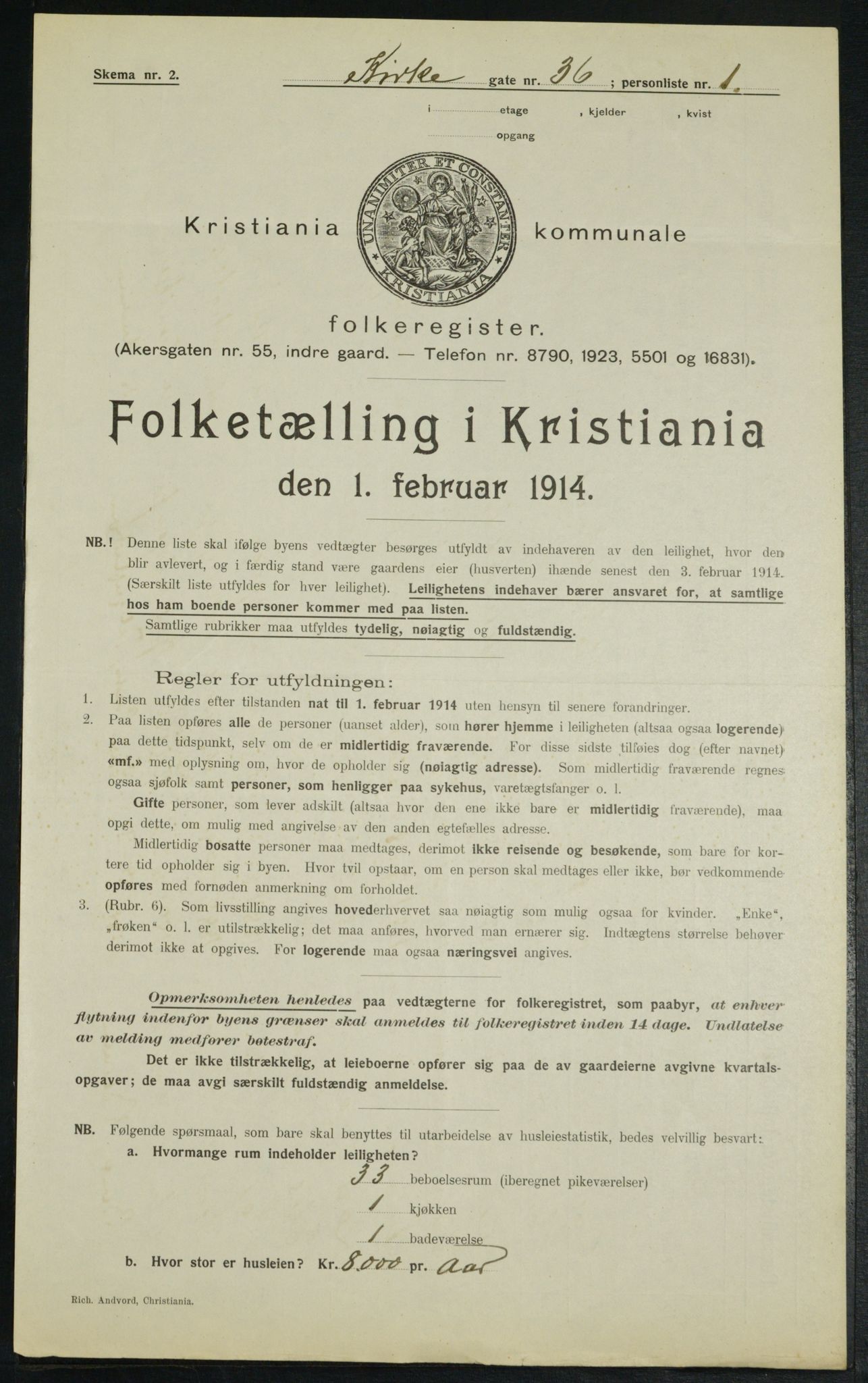 OBA, Municipal Census 1914 for Kristiania, 1914, p. 49952