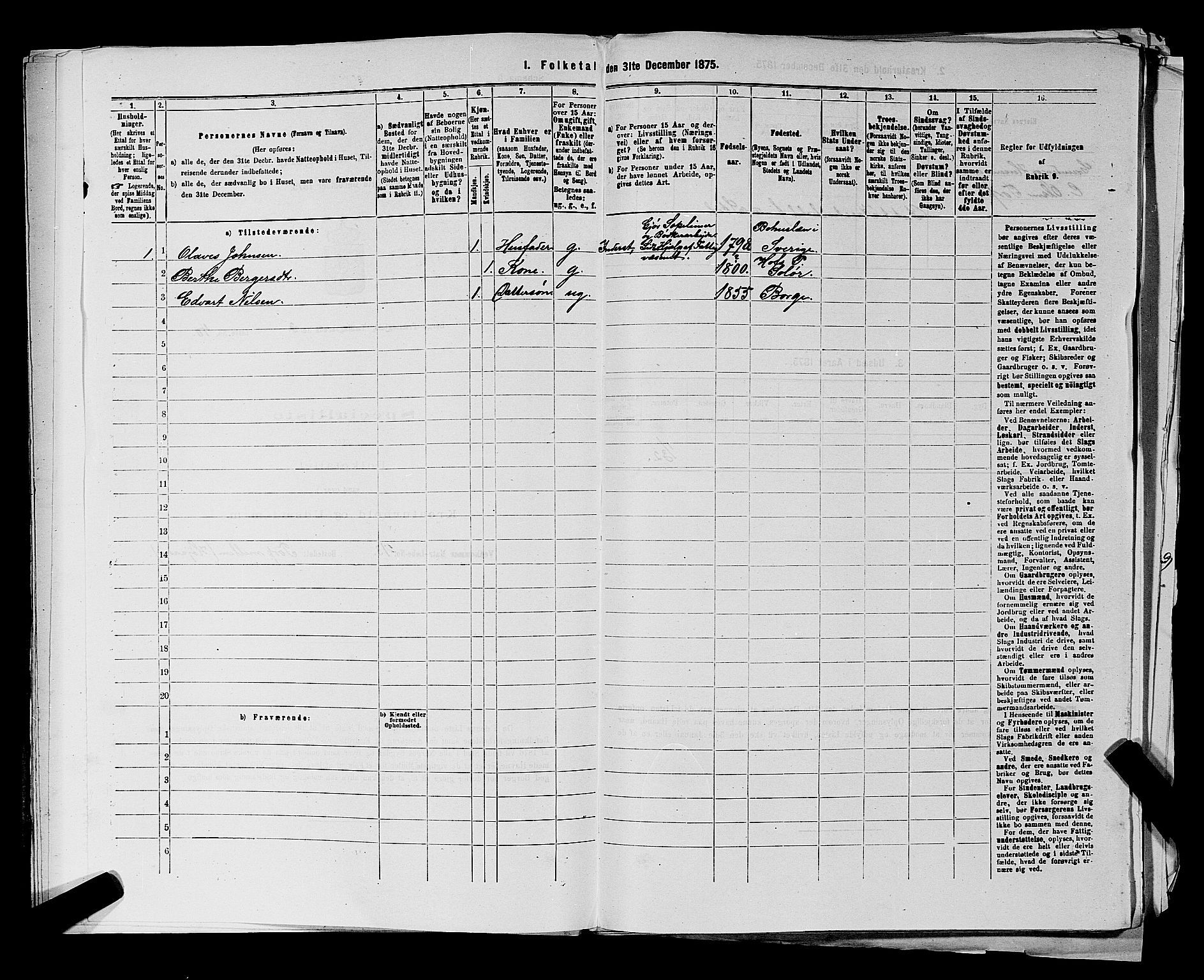 RA, 1875 census for 0113P Borge, 1875, p. 470