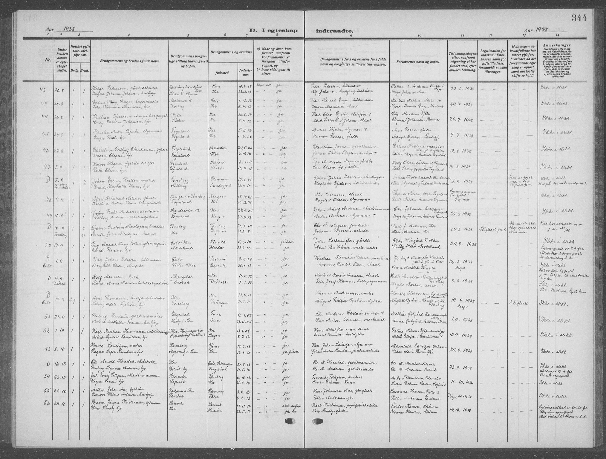 Nøtterøy kirkebøker, AV/SAKO-A-354/G/Ga/L0006: Parish register (copy) no. I 6, 1925-1939, p. 344