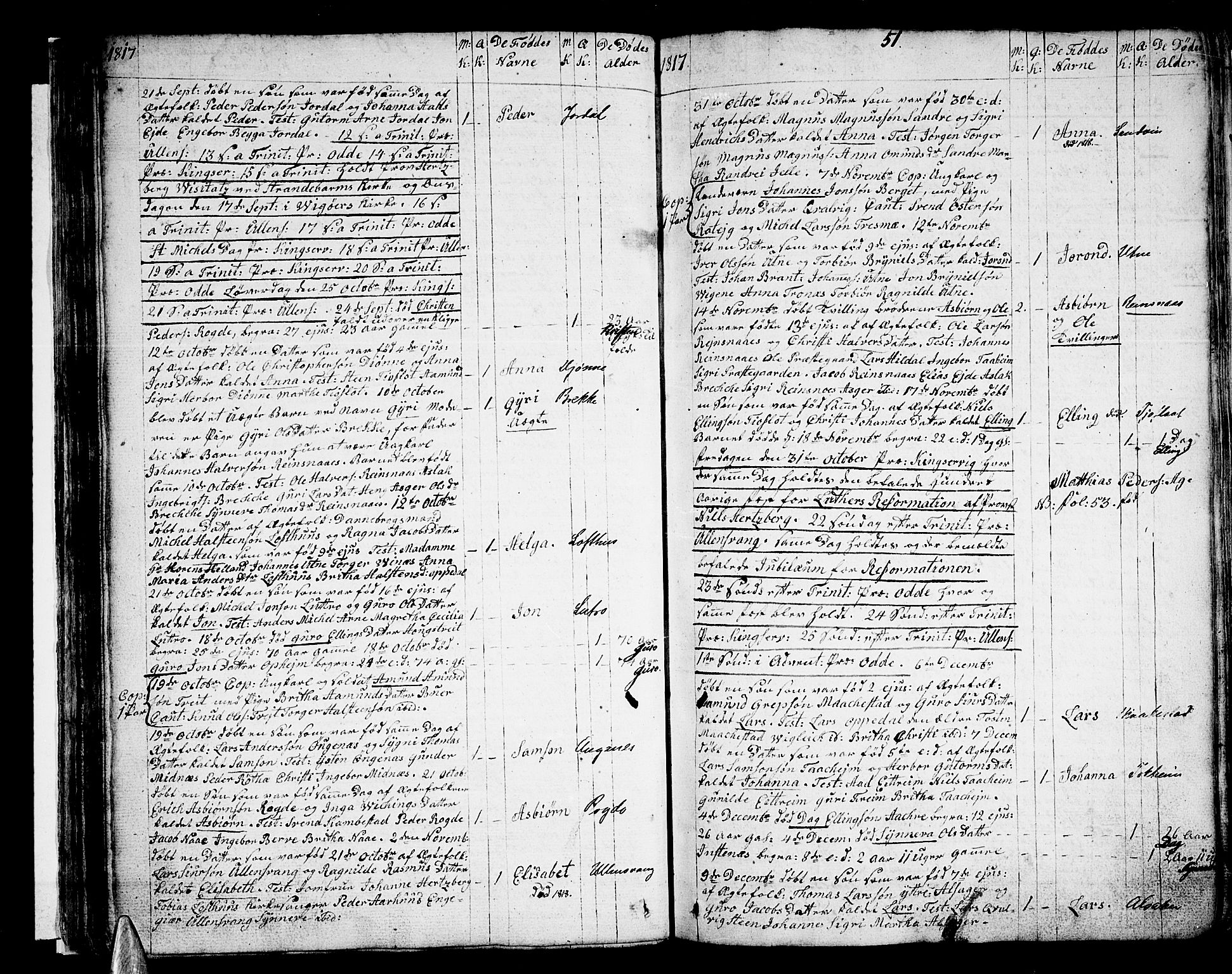 Ullensvang sokneprestembete, AV/SAB-A-78701/H/Haa: Parish register (official) no. A 8, 1804-1835, p. 51